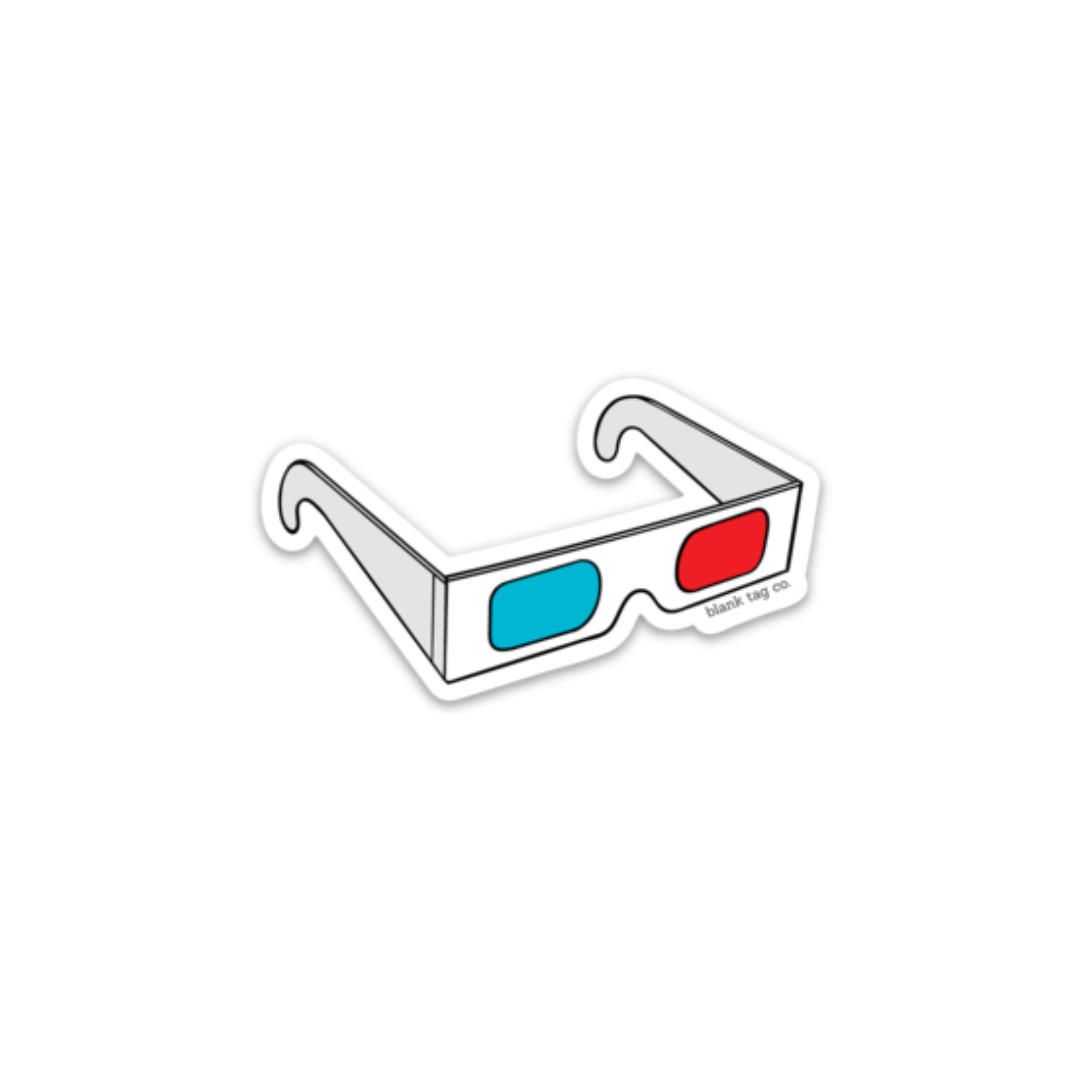 The 3D Glasses Sticker. Bubble stickers, Tumblr stickers, Aesthetic stickers