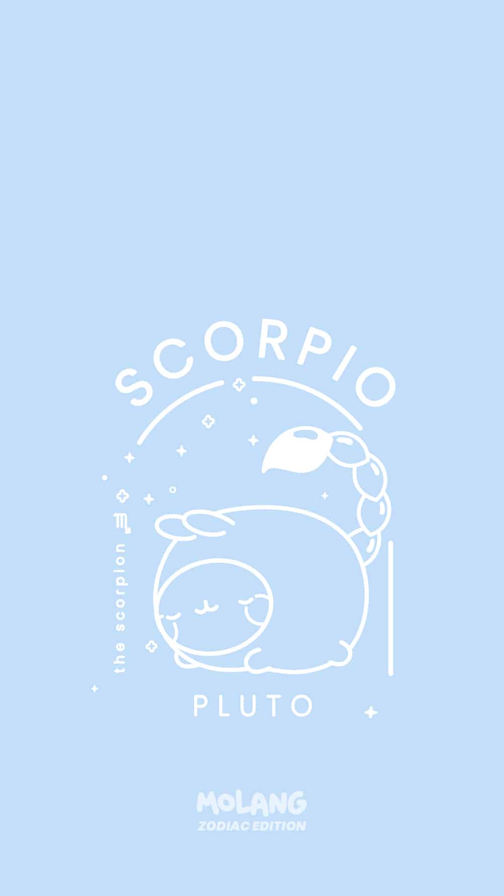 The logo for scorpio pluto - Molang, Scorpio