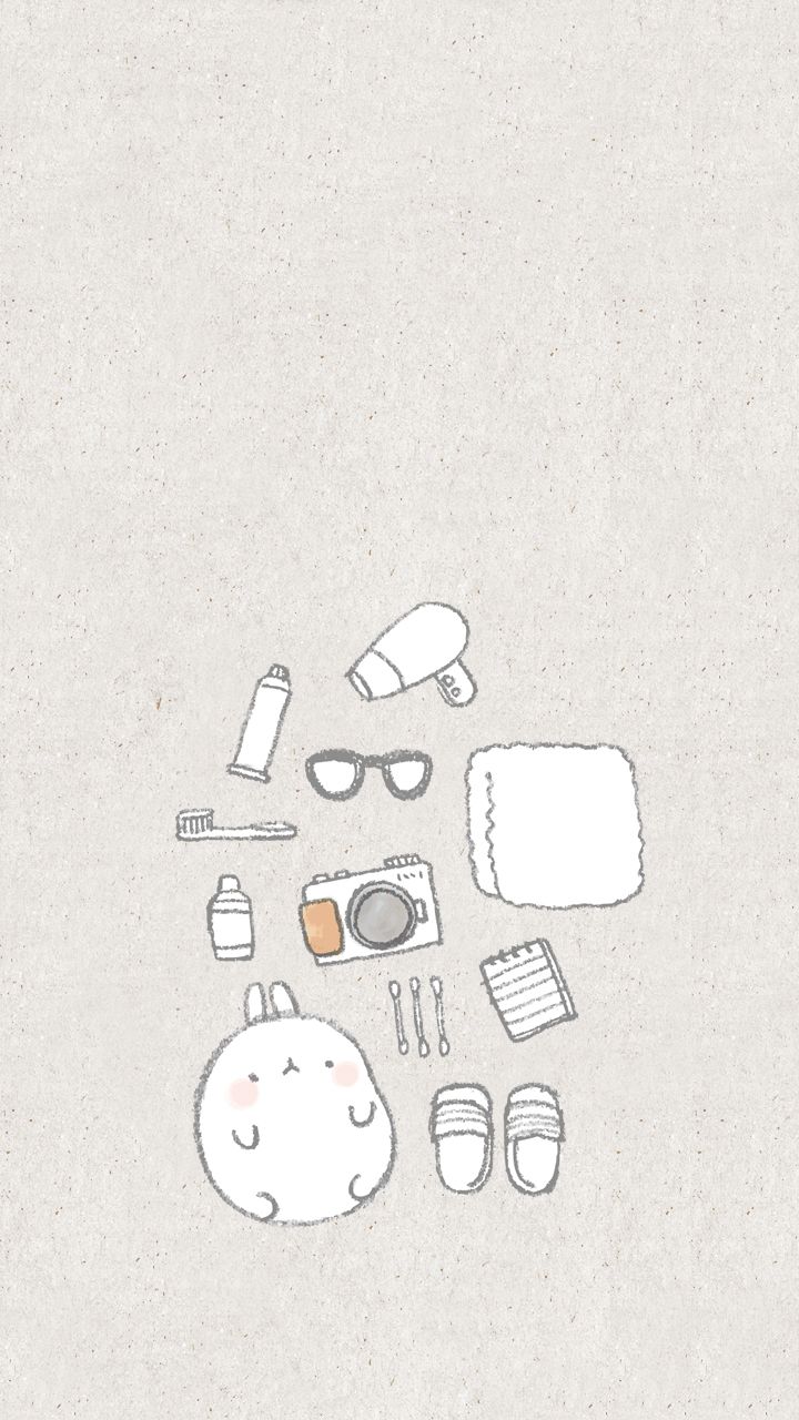 A drawing of some items on the ground - Molang