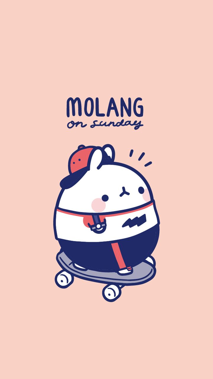 Molang on a skateboard - Molang
