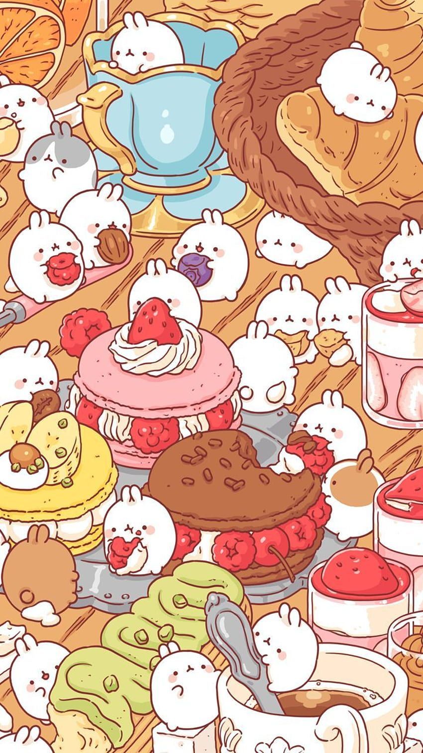 Molang rabbit cute wallpaper for phone with high-resolution 1080x1920 pixel. You can use this wallpaper for your iPhone 5, 6, 7, 8, X, XS, XR backgrounds, Mobile Screensaver, or iPad Lock Screen - Molang