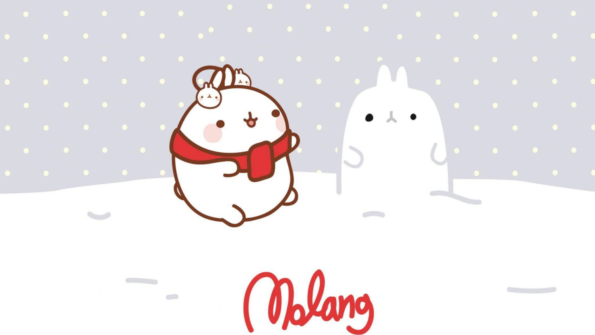 Download Kawaii Christmas Molang Wallpaper