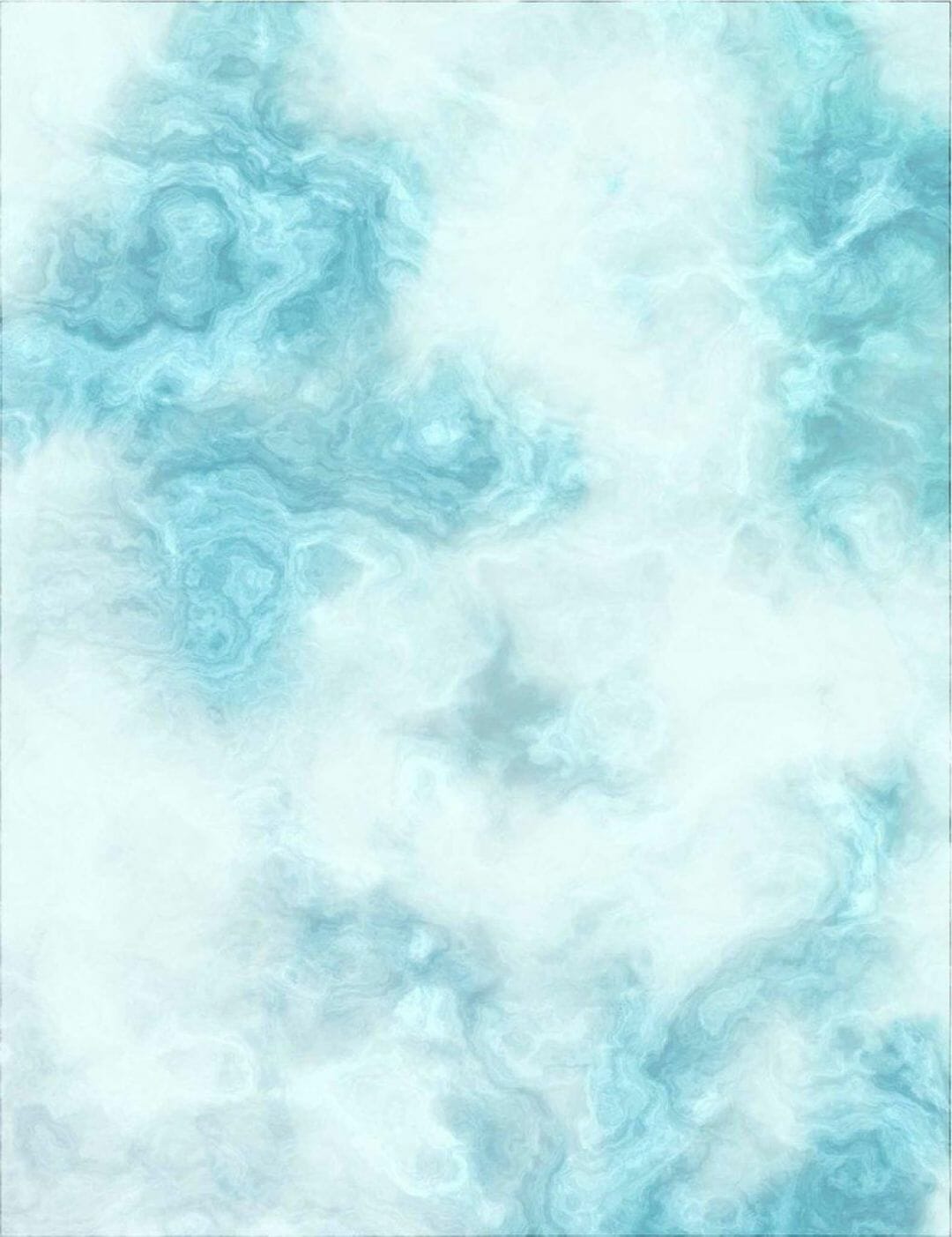 An abstract painting of clouds in blue and white - Cyan
