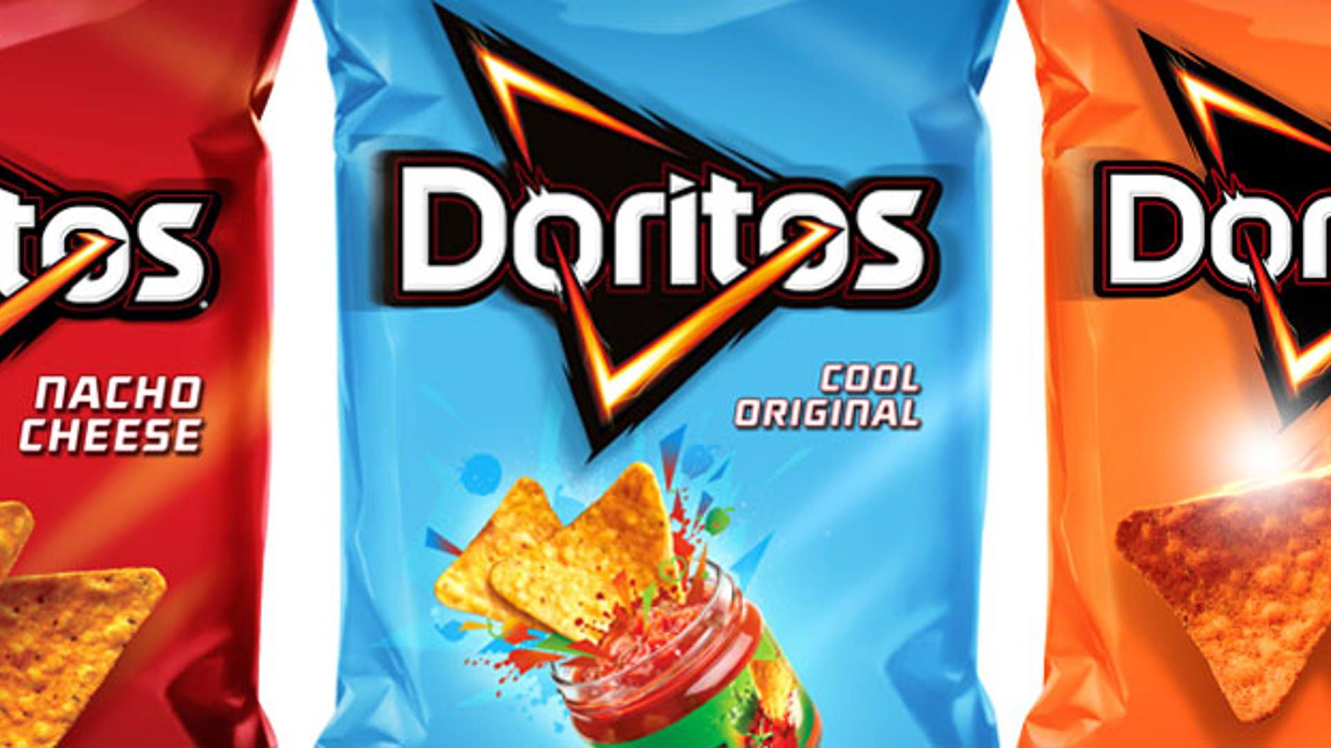 The three Doritos flavors featured in the Doritos Cool Ranch bag. - Doritos