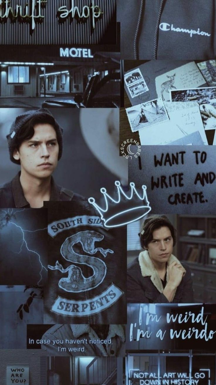 A collage of pictures with different images and words - Riverdale