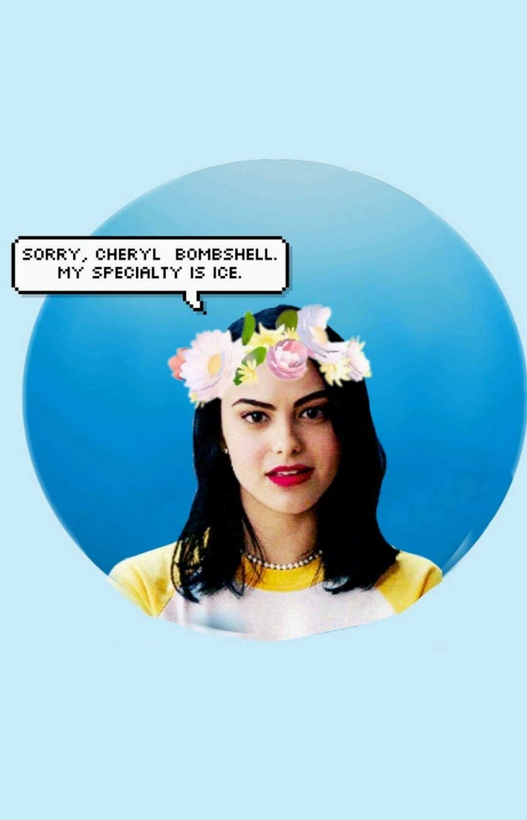 A woman with flowers in her hair is shown - Riverdale