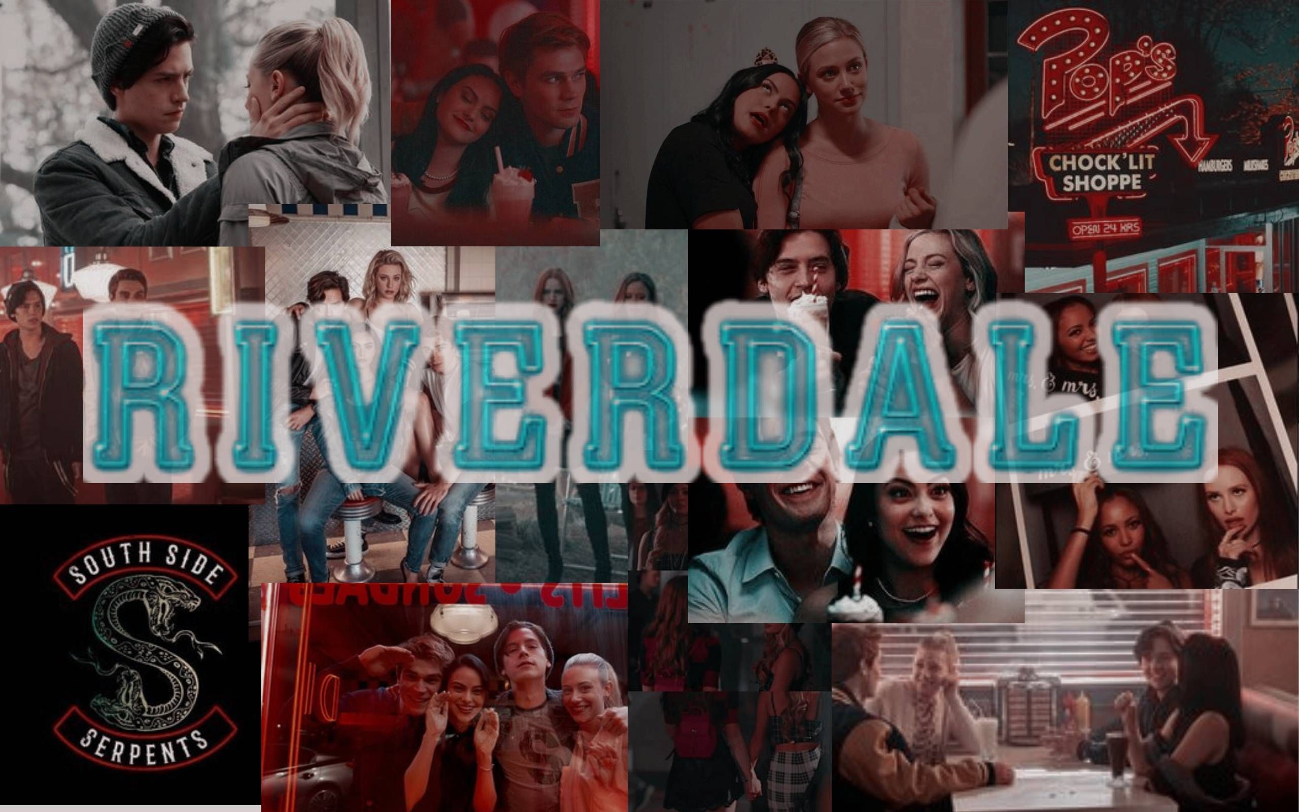 A collage of Riverdale characters and images - Riverdale