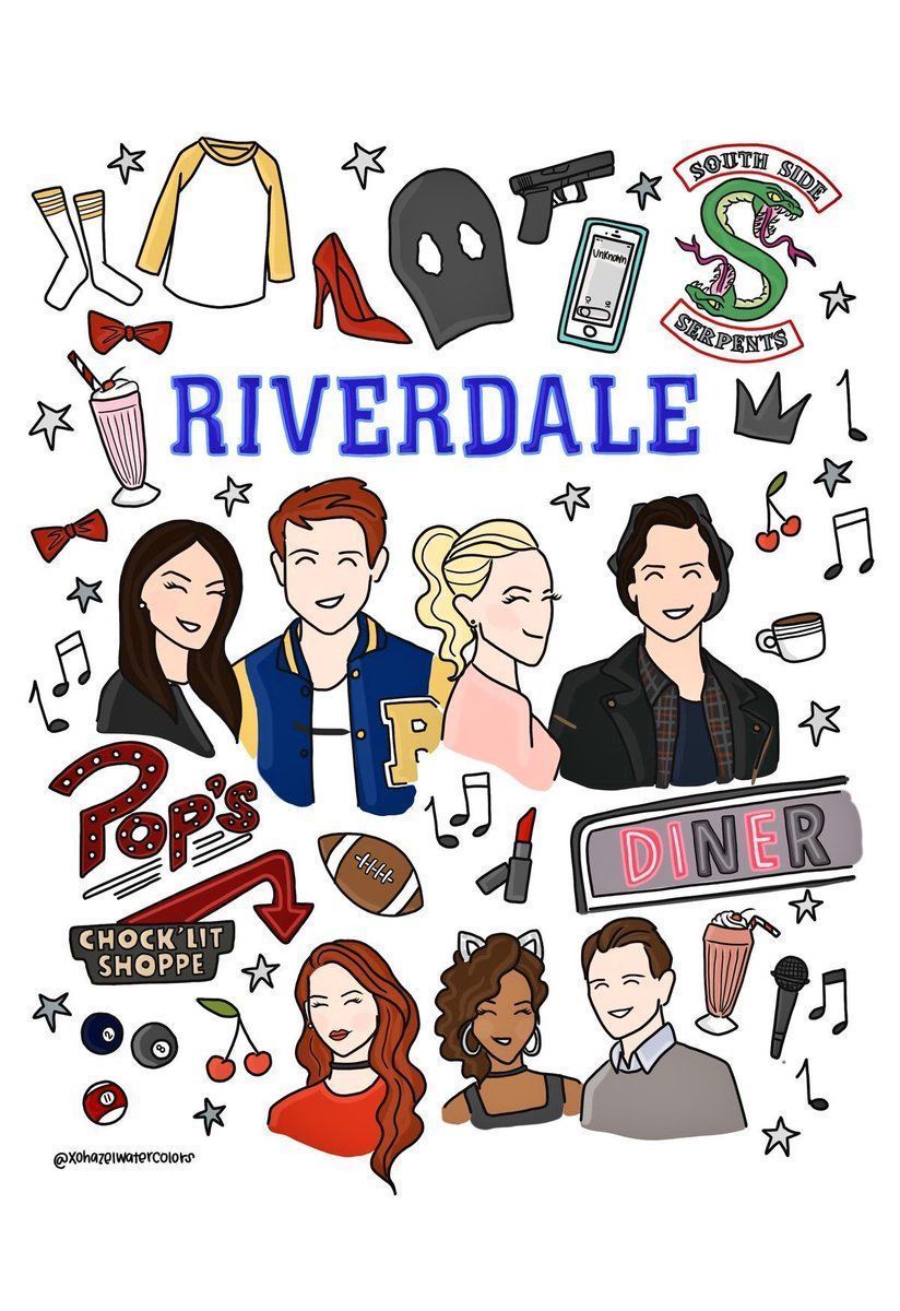Riverdale Aesthetic, Riverdale Art, Riverdale Characters, Betty, Jughead, Veronica, Archie, Southside Serpents, Pop's - Riverdale