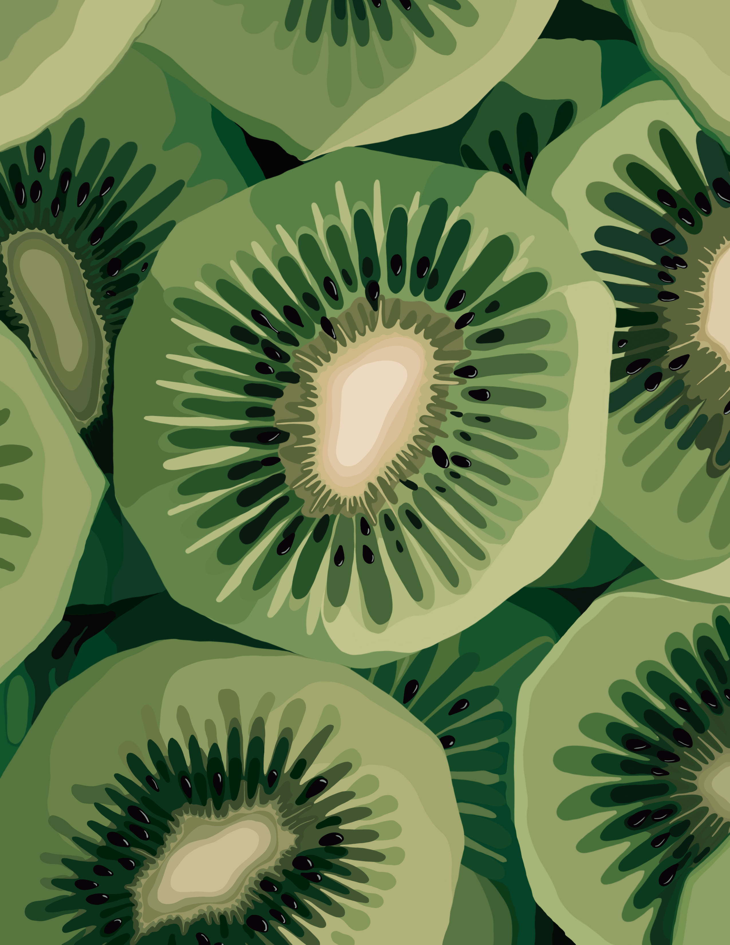 Kiwi Fruit Wallpaper. Green art, Dark green aesthetic, Green wallpaper