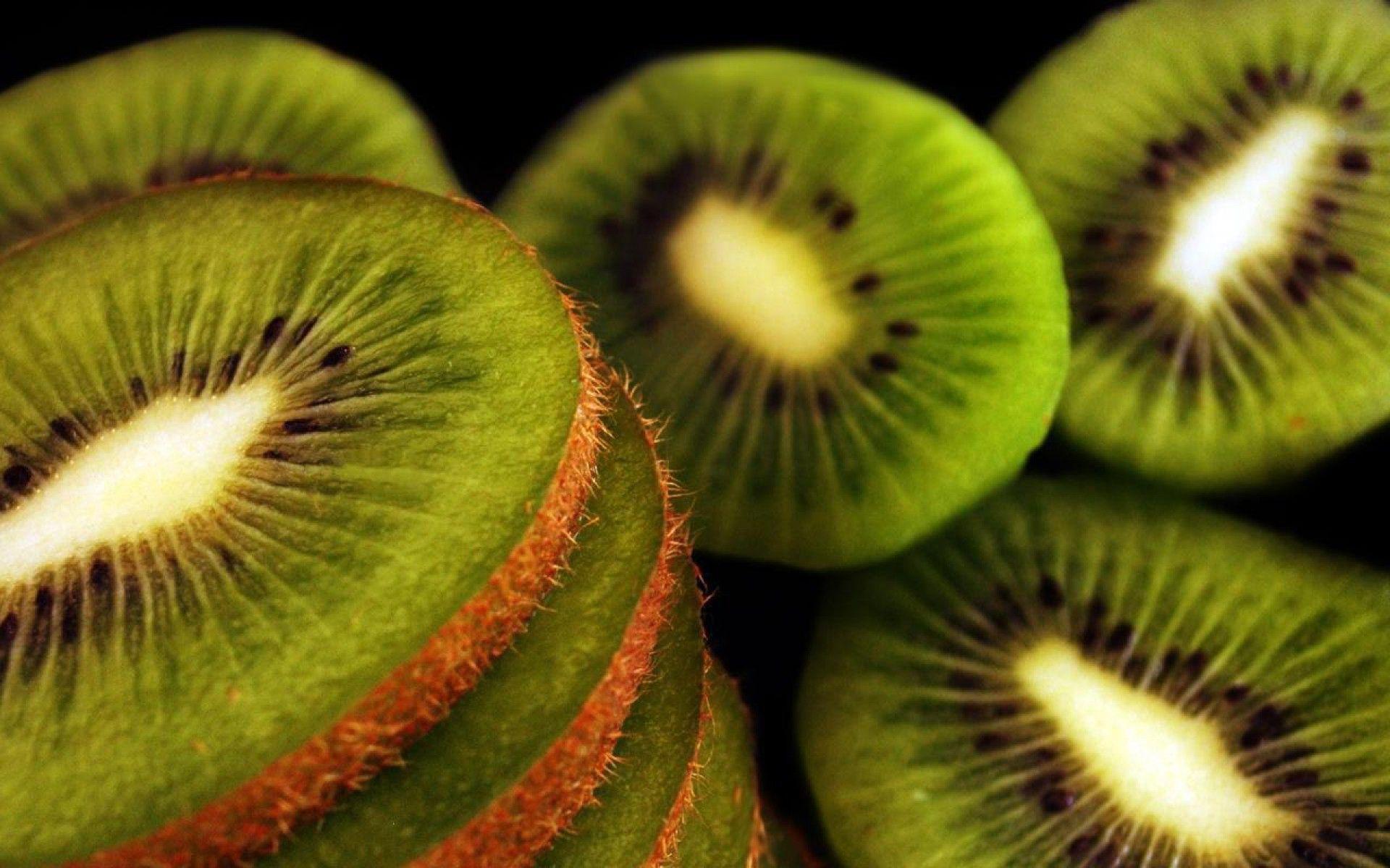 A pile of kiwi slices on top - Kiwi