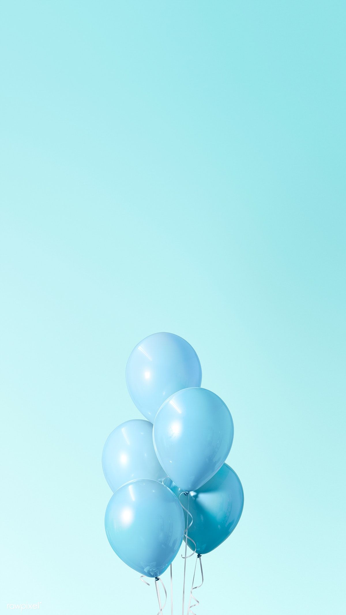 A bunch of blue balloons on a blue background. - Balloons