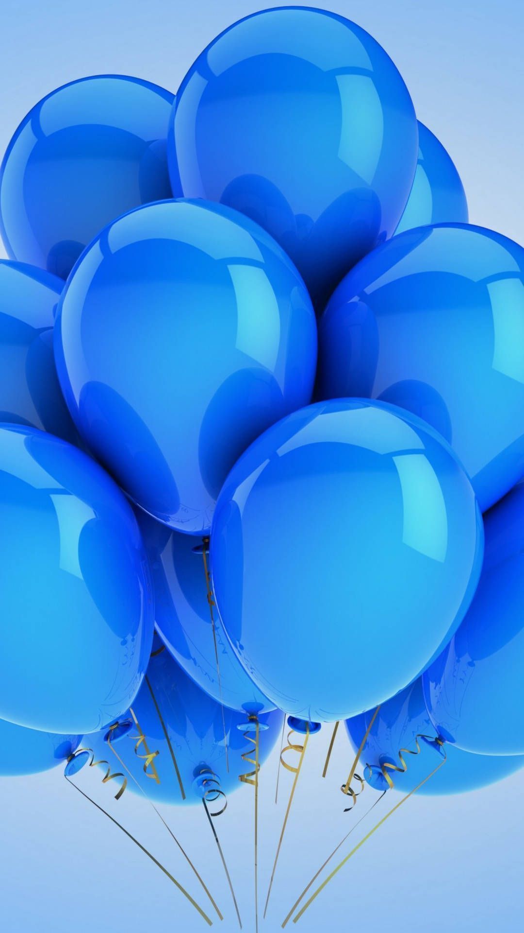 Download Aesthetic Blue Balloons Wallpaper
