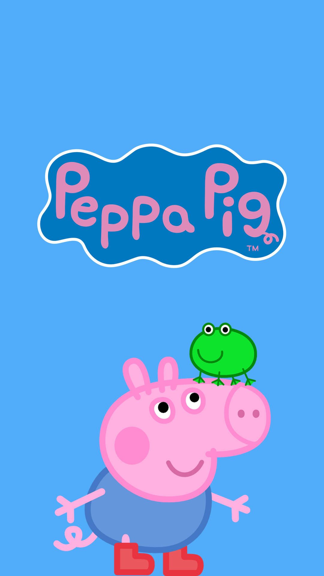 Download Peppa Pig Phone George Frog Logo Wallpaper