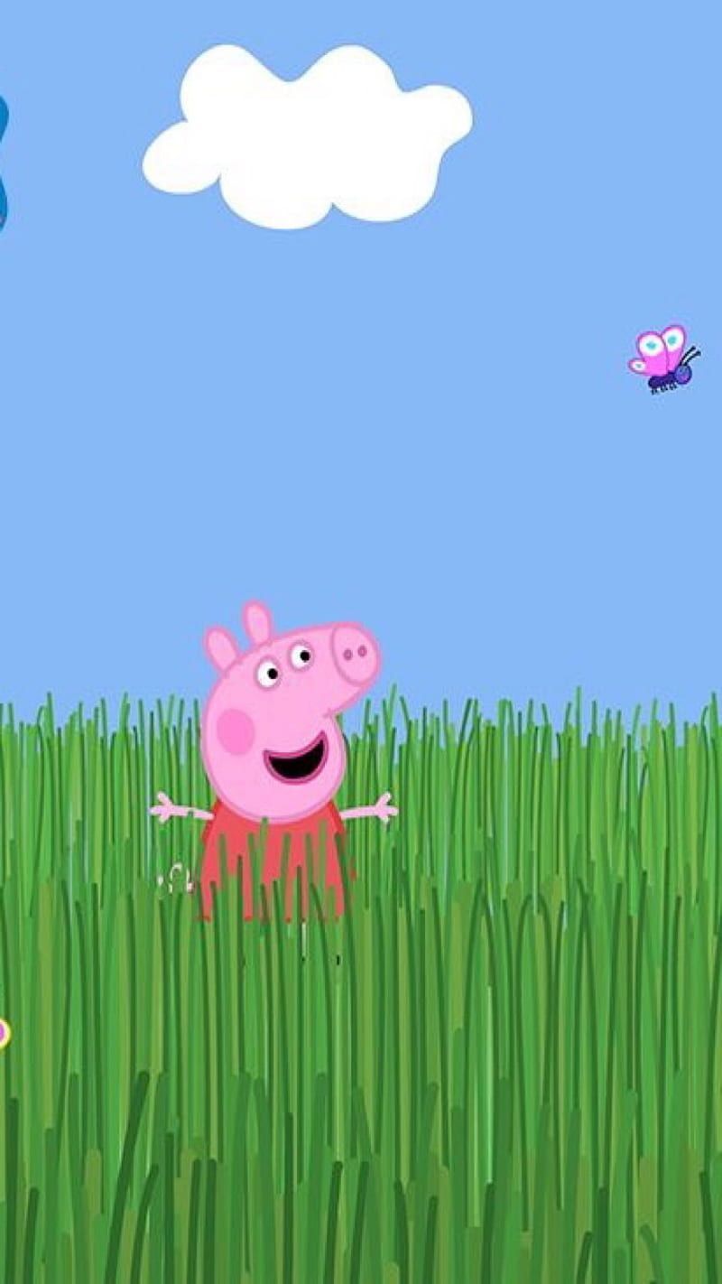 Pep the little man in a field - Peppa Pig