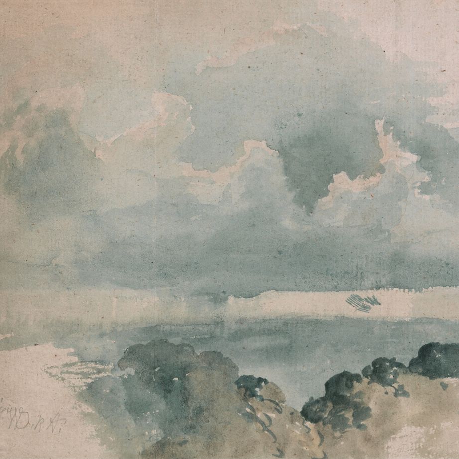 John Constable, Cloud Study: Dungeness, c.1824, watercolour on paper, 26 x 21 cm, Private Collection - Watercolor