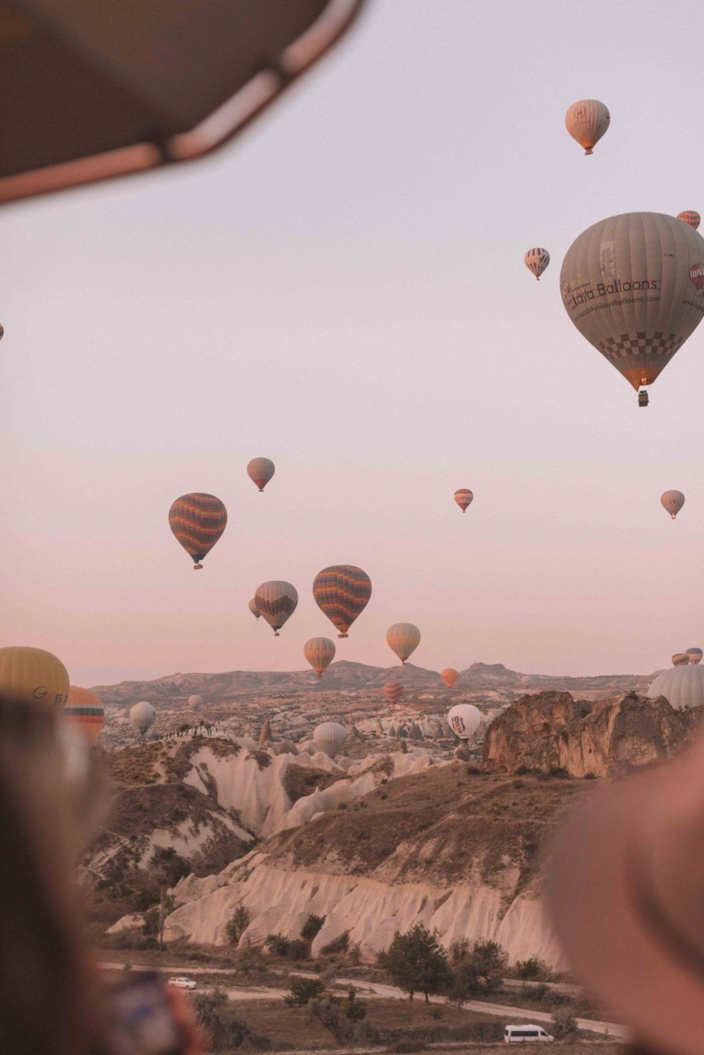 A group of people watching hot air balloons - Hot air balloons