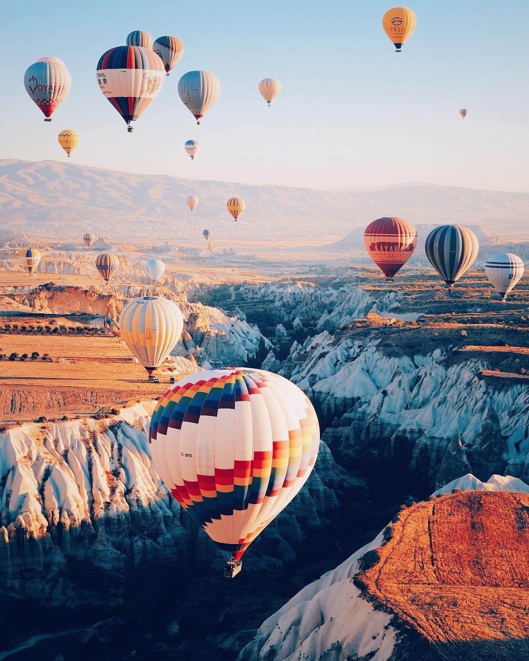 A large number of hot air balloons flying in the sky - Hot air balloons