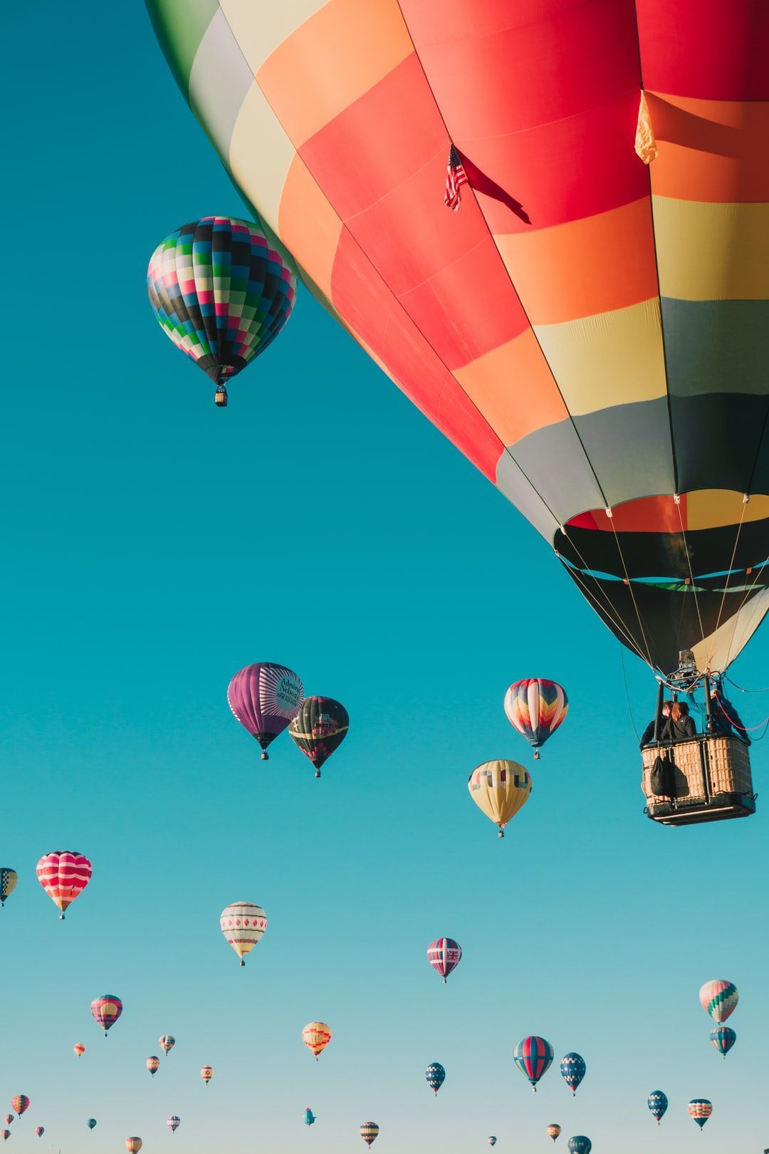 A colorful hot air balloon festival - Hot air balloons