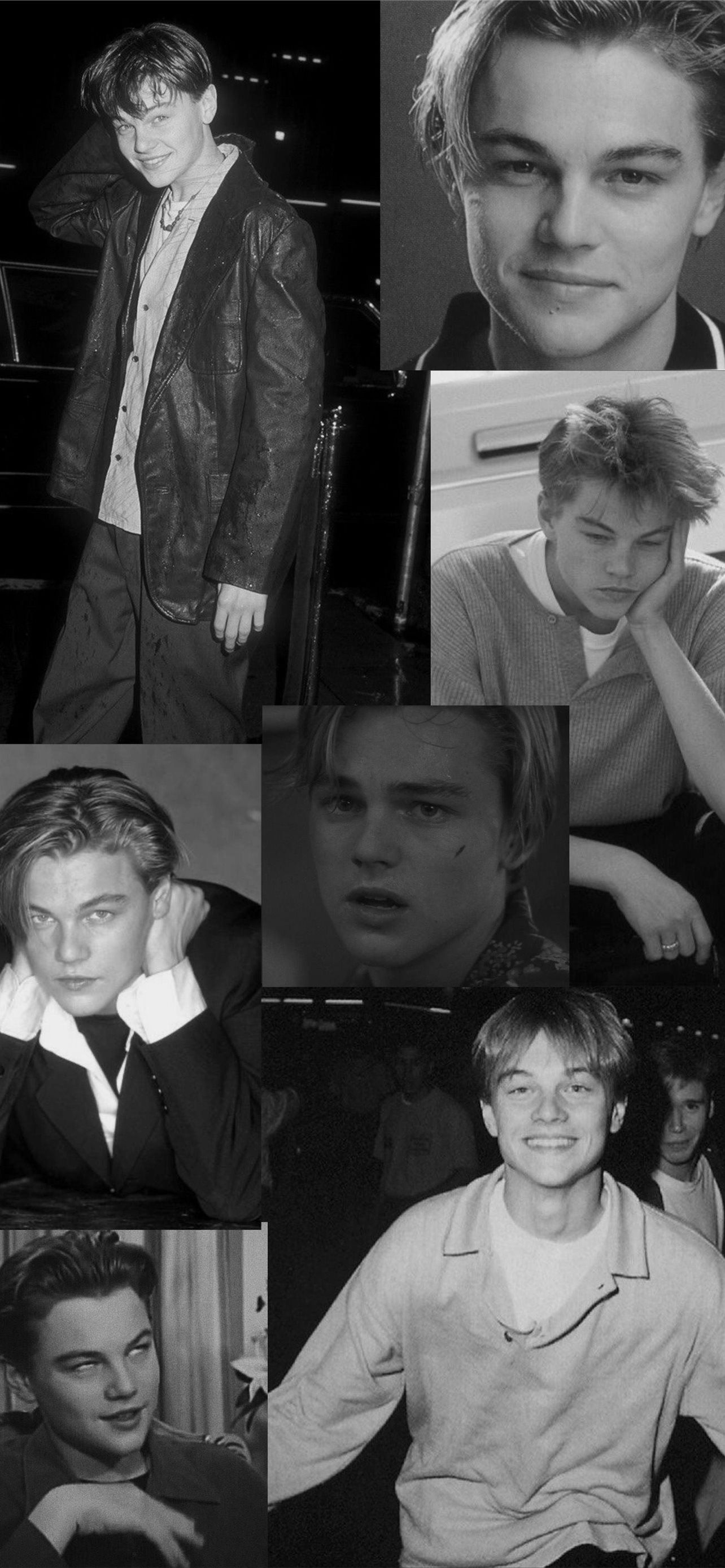 A collage of Leonardo DiCaprio's photos throughout the years. - Leonardo DiCaprio