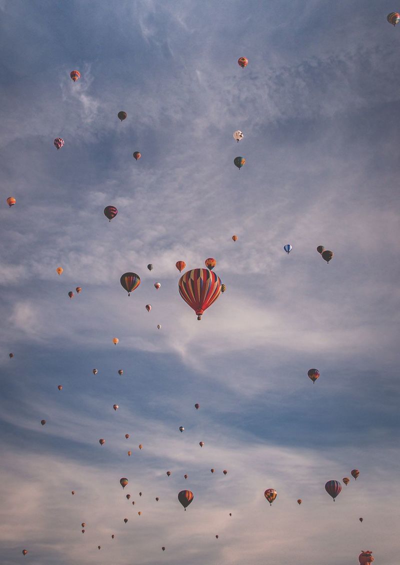 A large number of hot air balloons in the sky - Hot air balloons