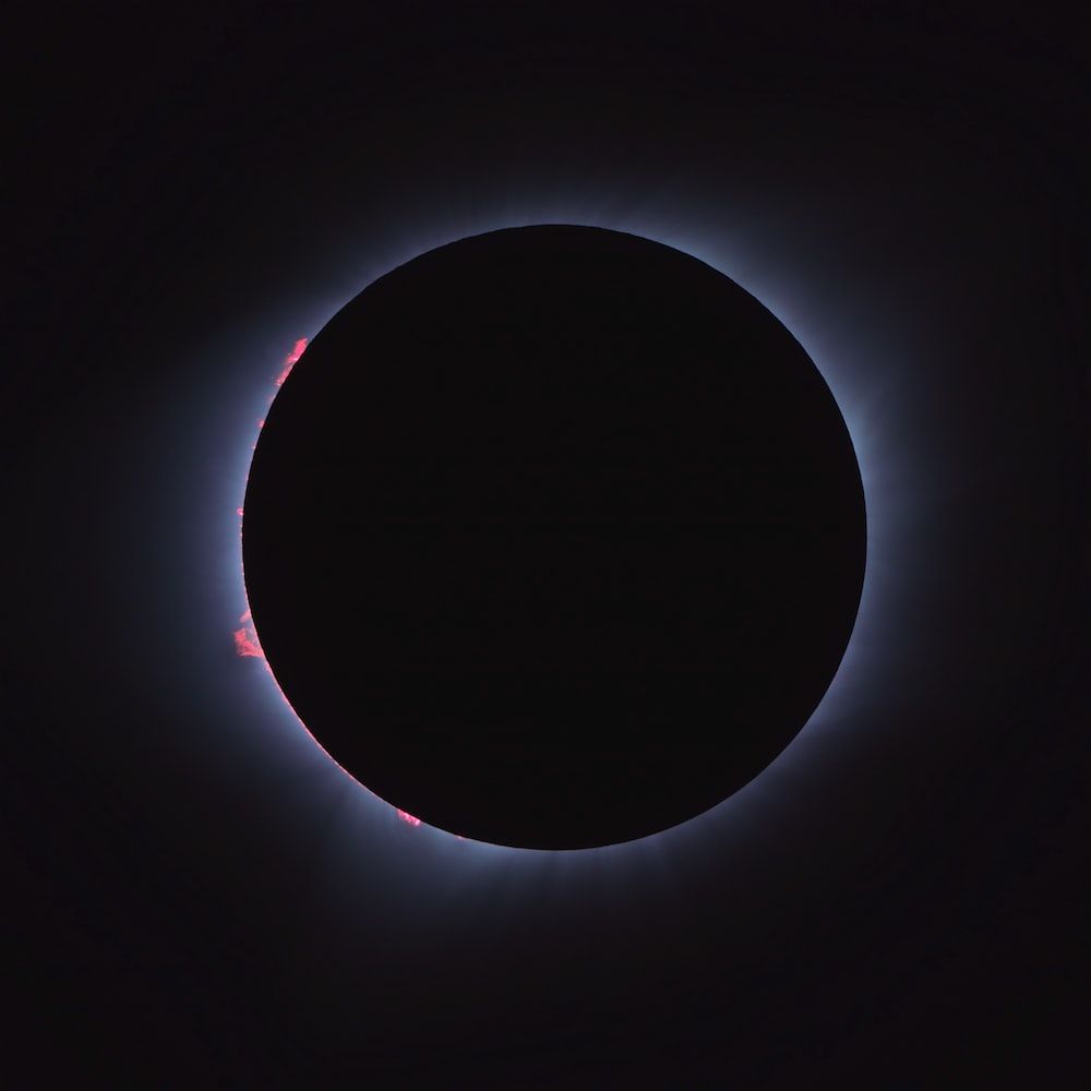 The moon covers the sun during a total solar eclipse - Eclipse