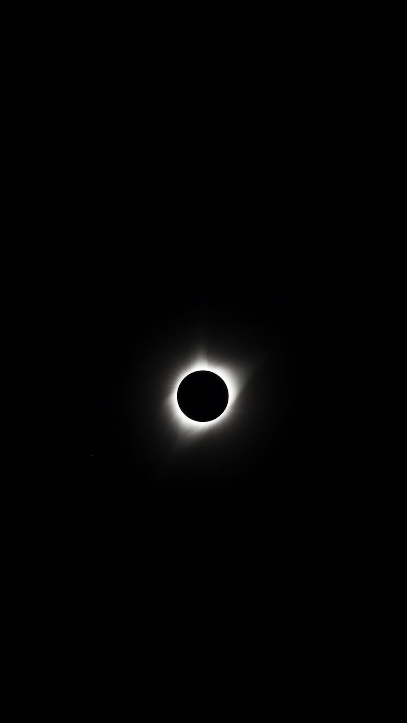 The moon covers the sun during totality. - Eclipse