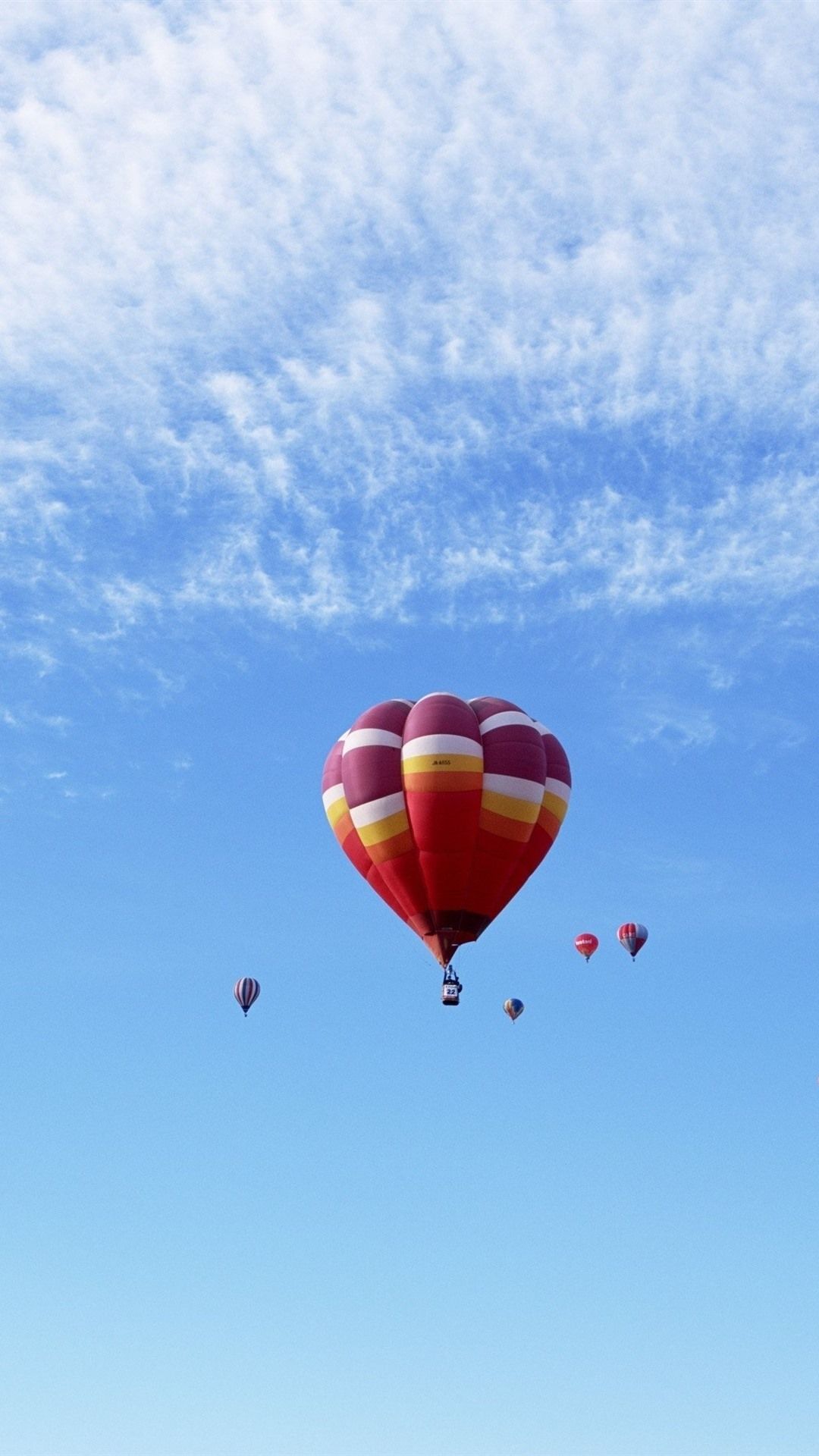Wallpaper Hot air balloons, colorful, flight, blue sky, clouds 2880x1800 HD Picture, Image