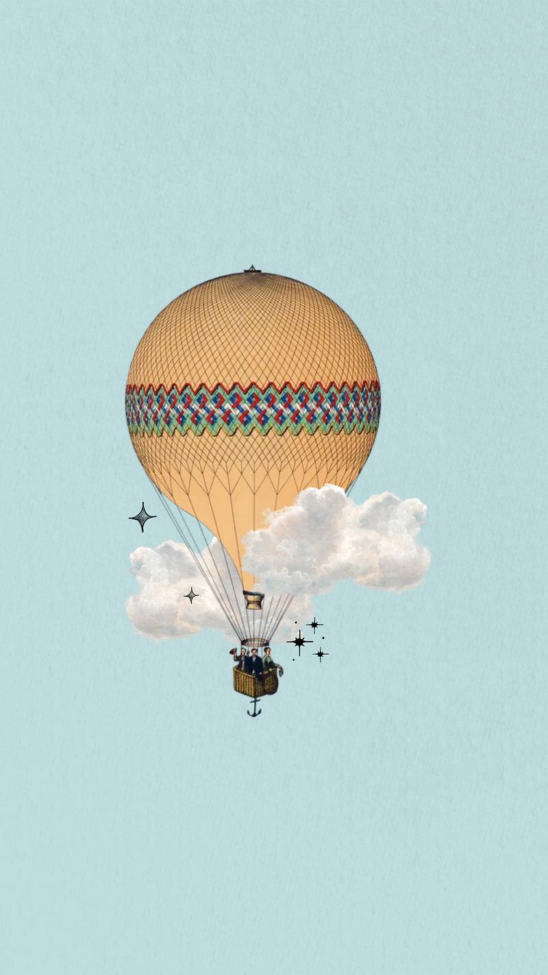 A hot air balloon with planes flying around it - Balloons, hot air balloons