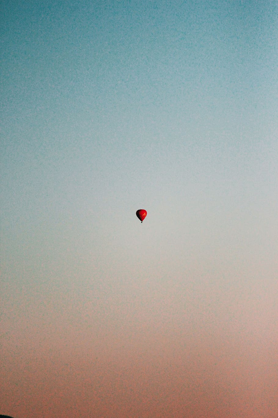 HD wallpaper: Red Hot Air Balloon on Sky, adventure, color, daylight, desktop wallpaper