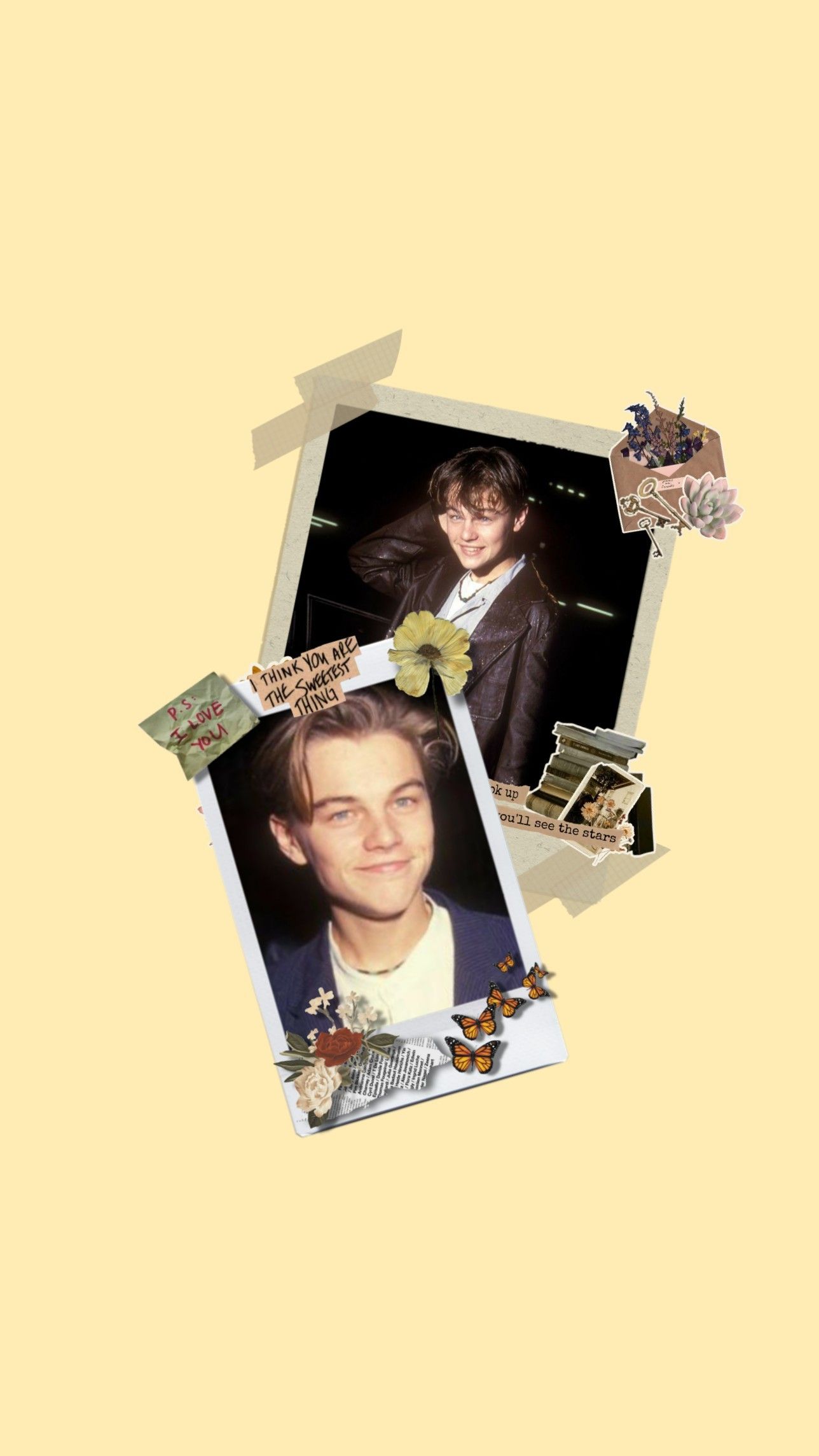 A collage of pictures with the same person - Leonardo DiCaprio