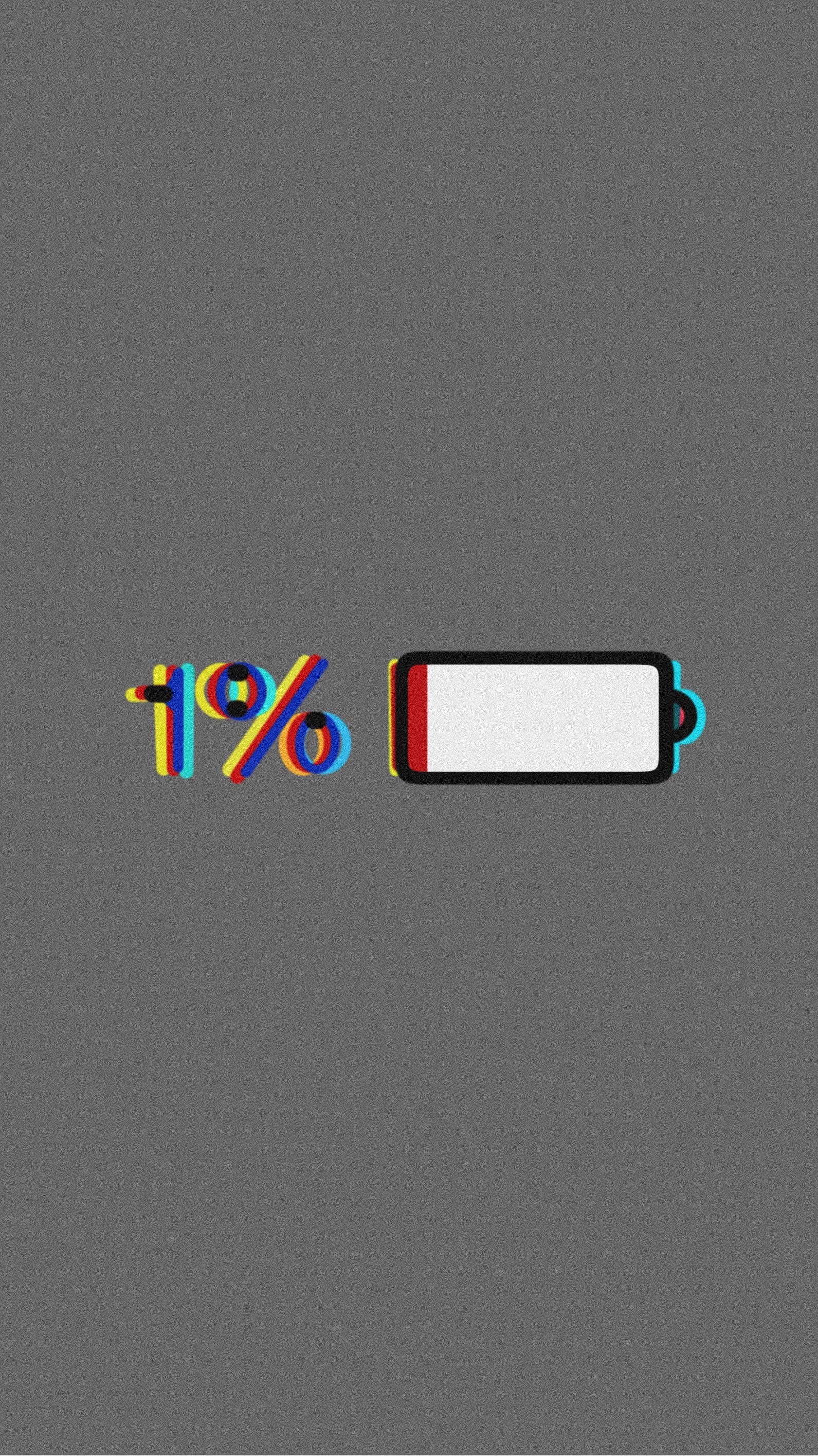 1% Battery Wallpaper by NewtDev