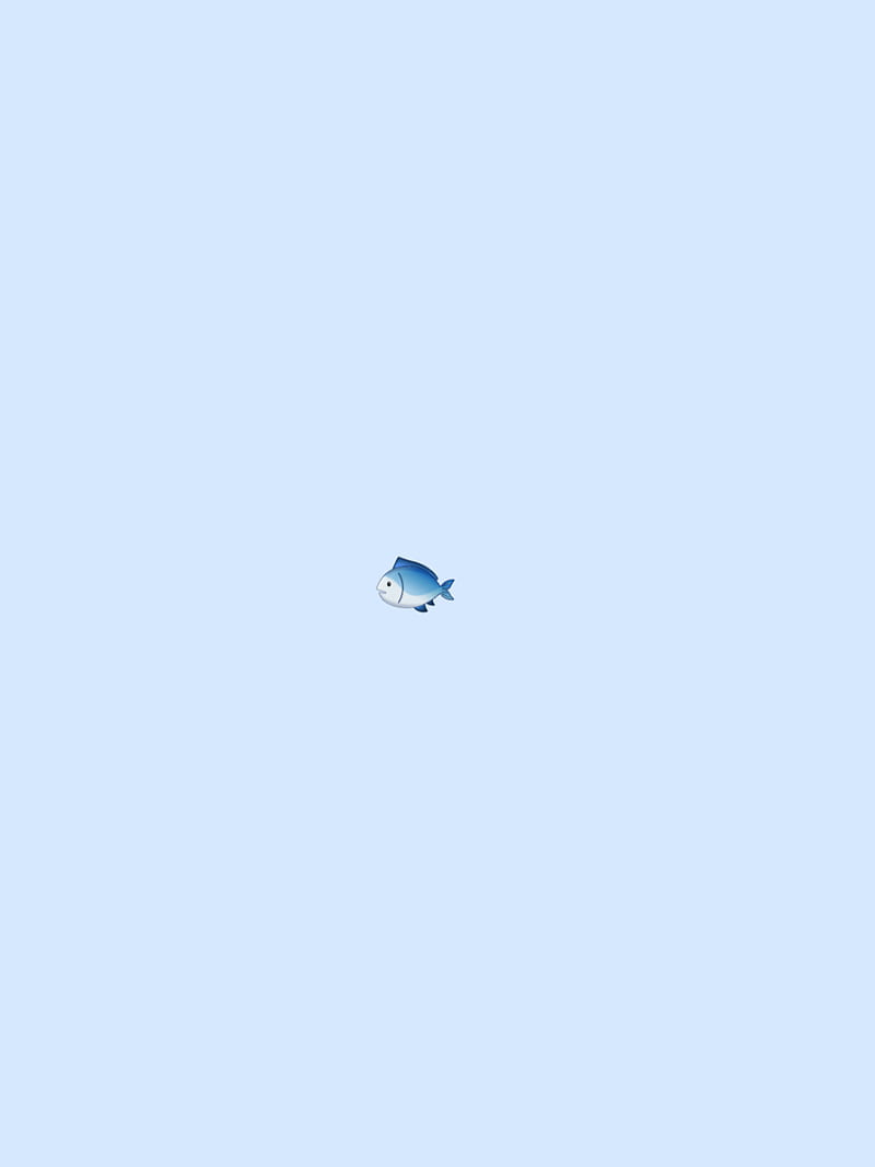 A single fish swimming in a blue sea - Fish