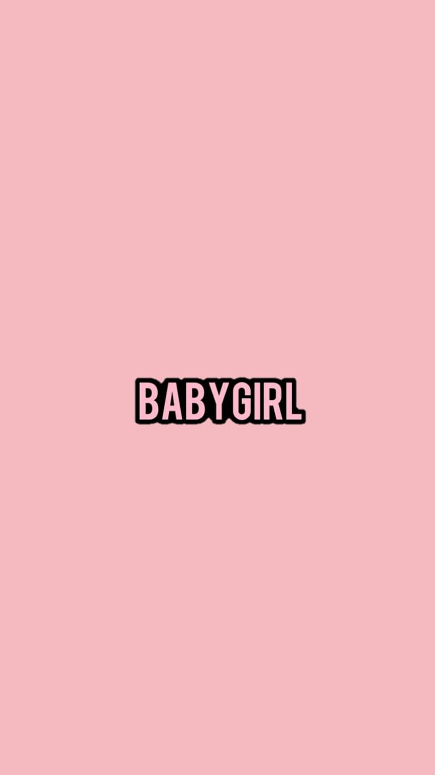 Babygirl in black letters on a pink background - Baby