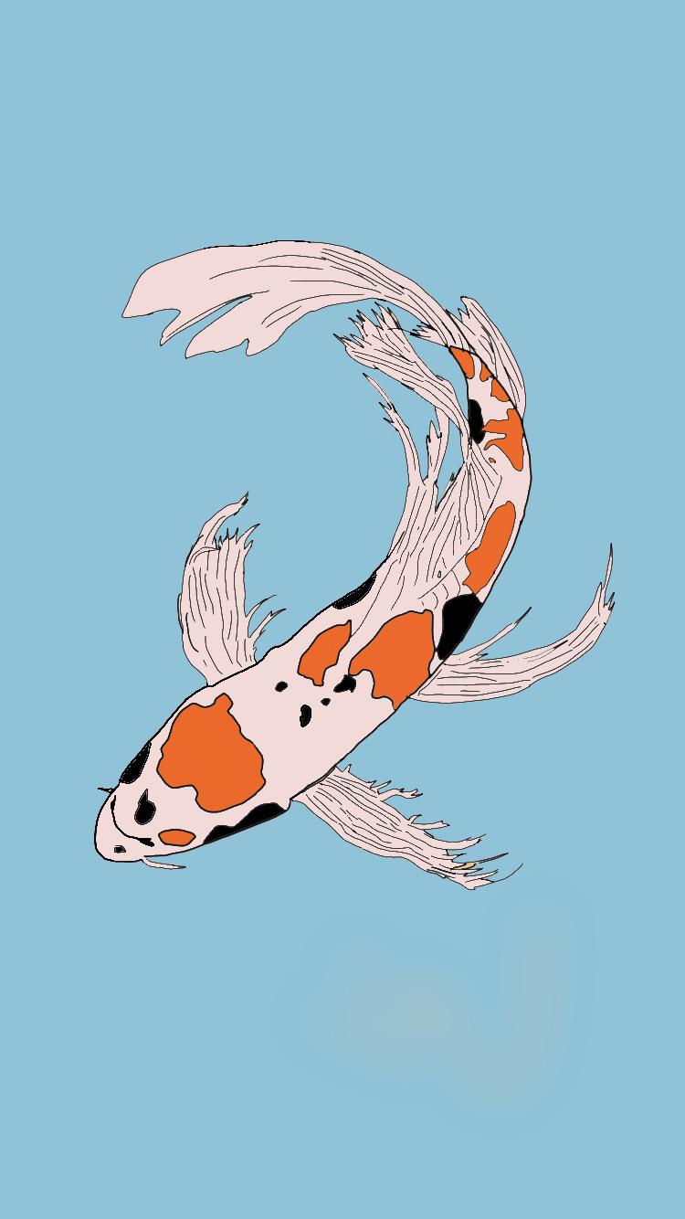 Wallpaper Koi, Science, Fin, Fish, Art, Background Free Image