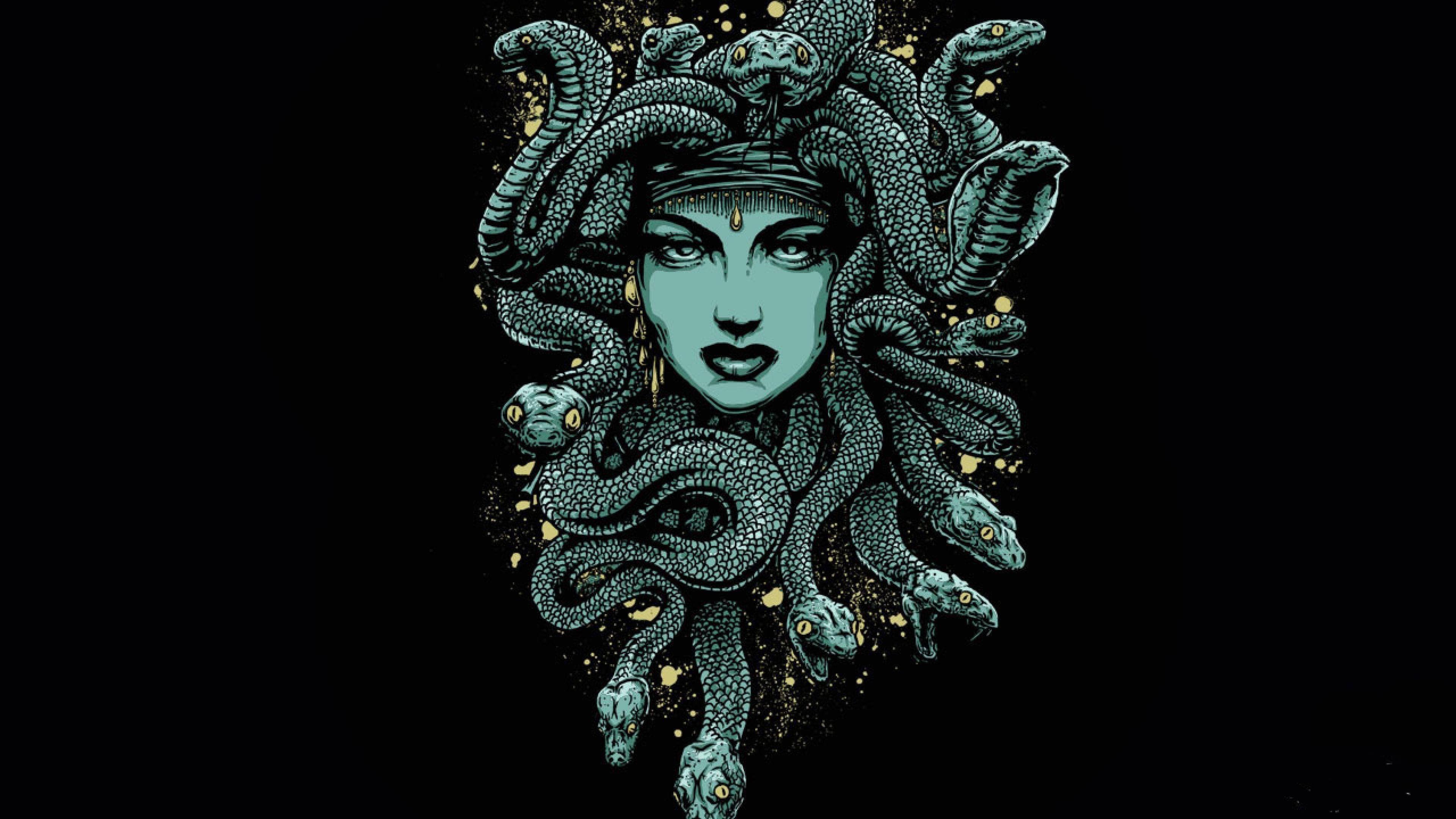 Medusa is a creature from Greek mythology, often depicted with snakes for hair. - Medusa