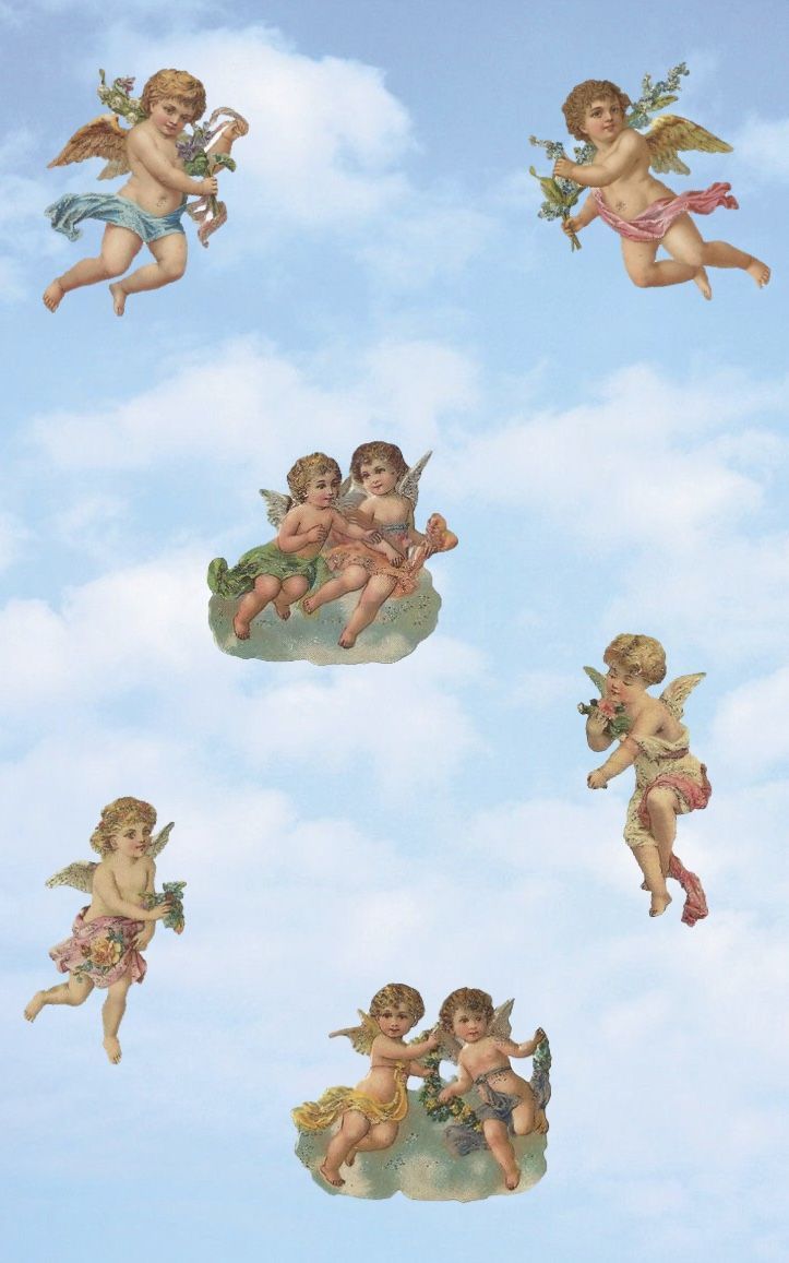 A group of angels flying in the sky.天使在云端飞翔. - Cupid