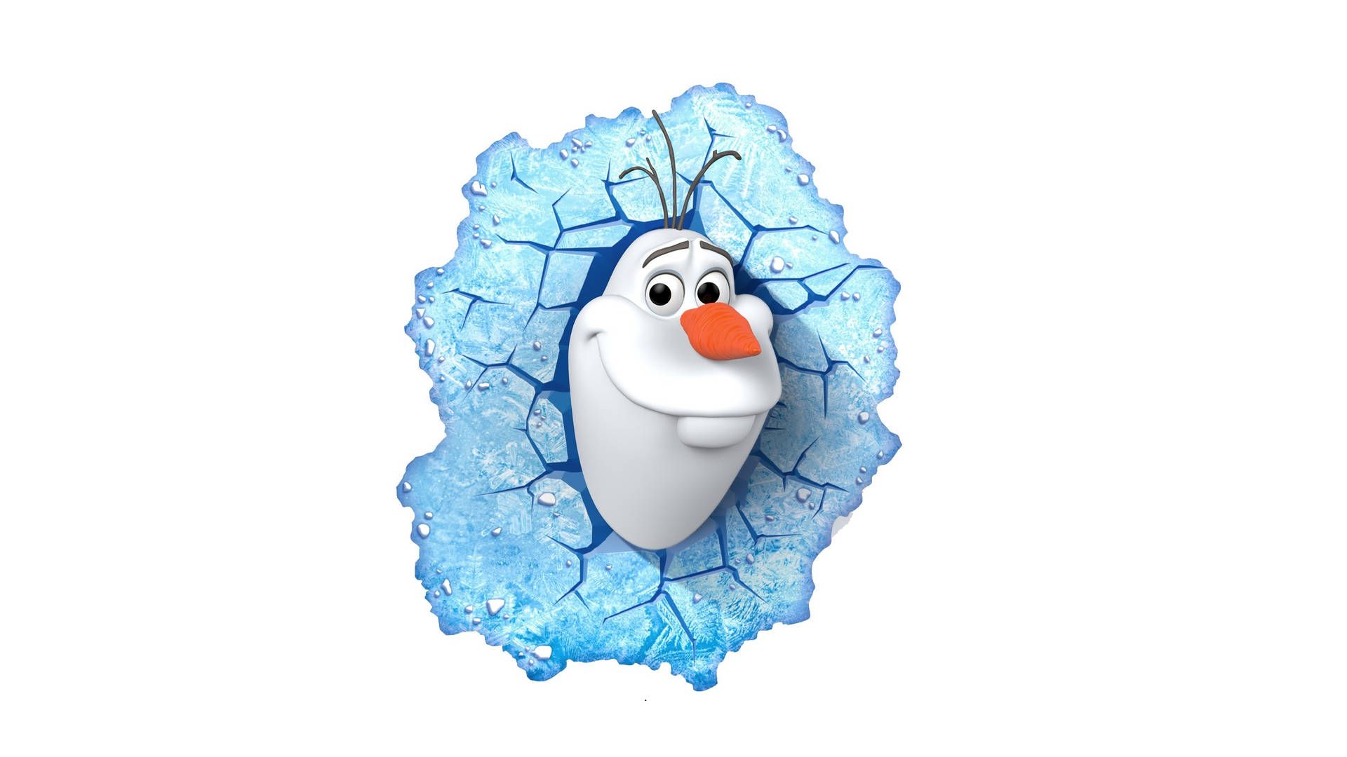 A frozen character is in the ice - Olaf