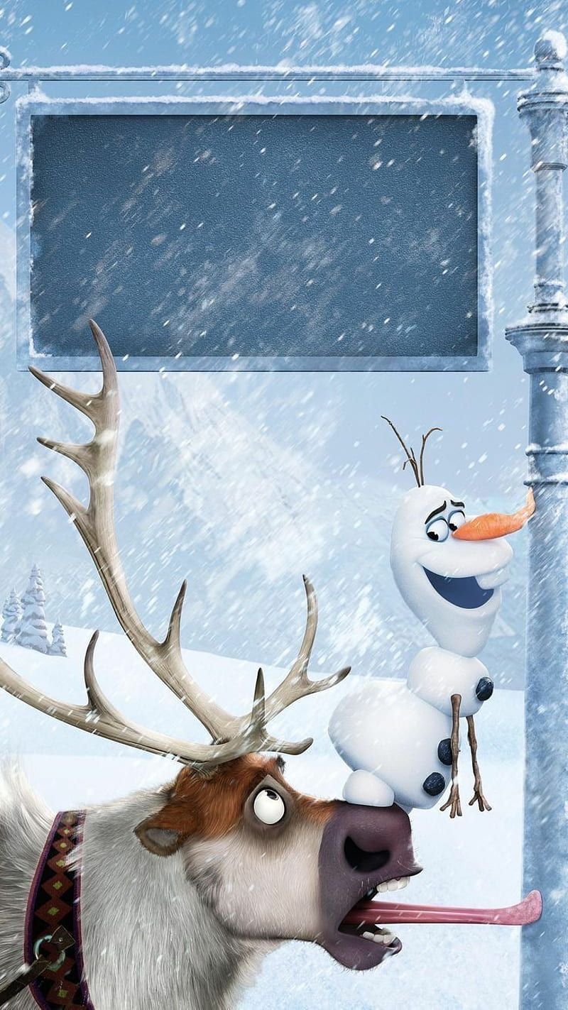 Fun, disney, frozen, olaf, sven, HD phone wallpaper