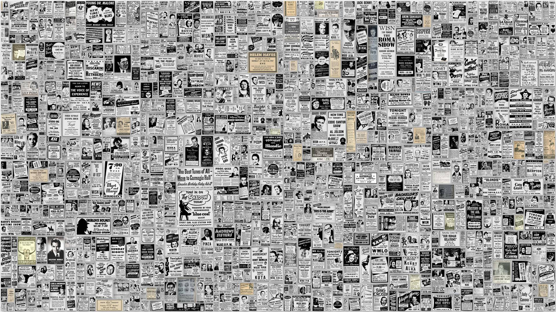 A newspaper collage of the 1980s - Paper