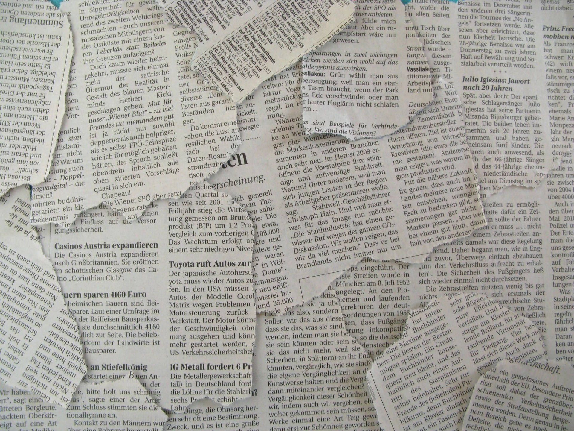 Download Newspaper Aesthetic Torn Sheets Wallpaper