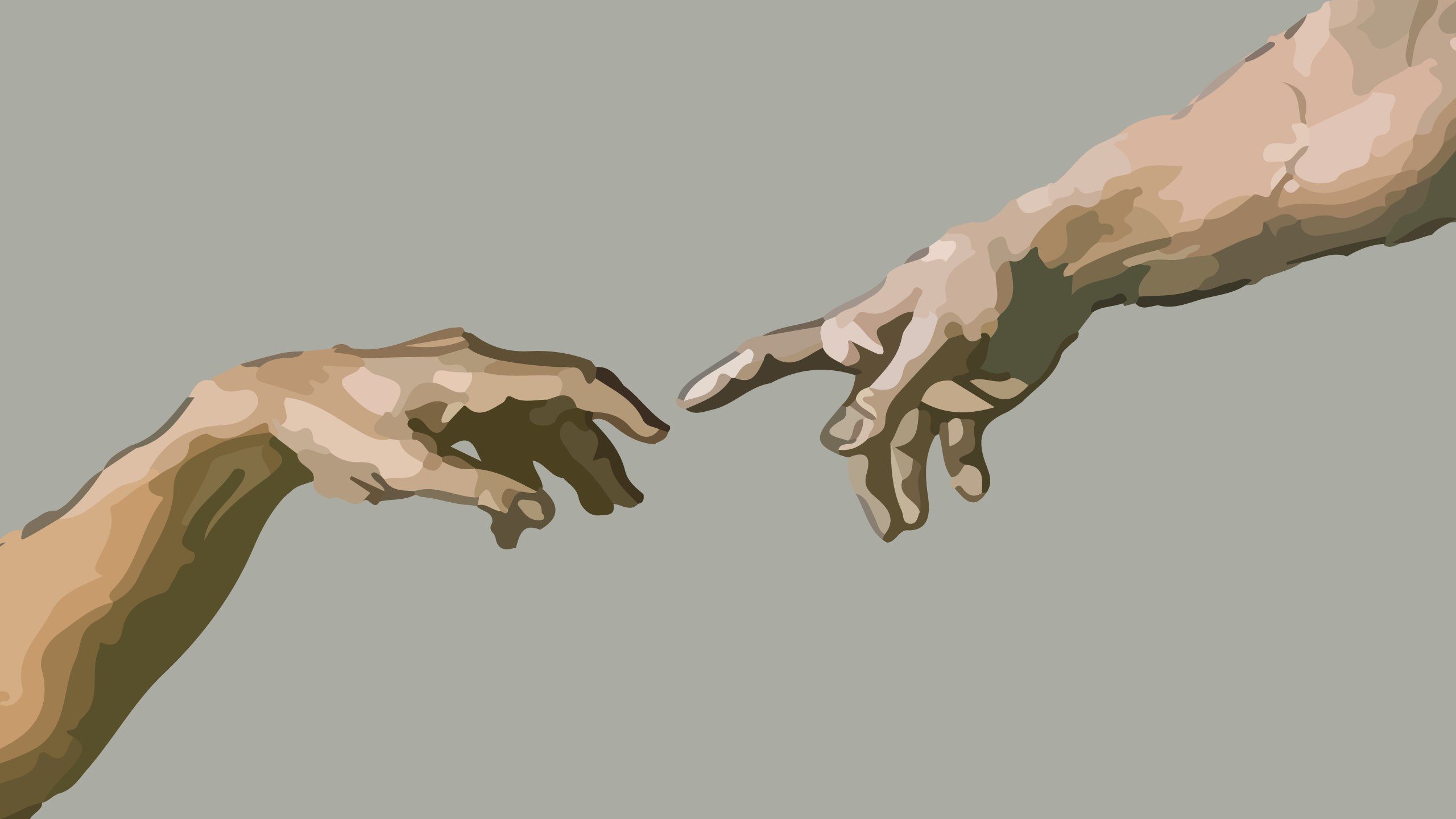 A hand reaching out to another person - The Creation of Adam