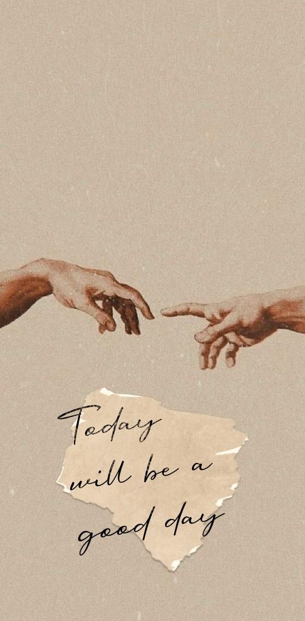 IPhone wallpaper of two hands reaching for each other with the caption 