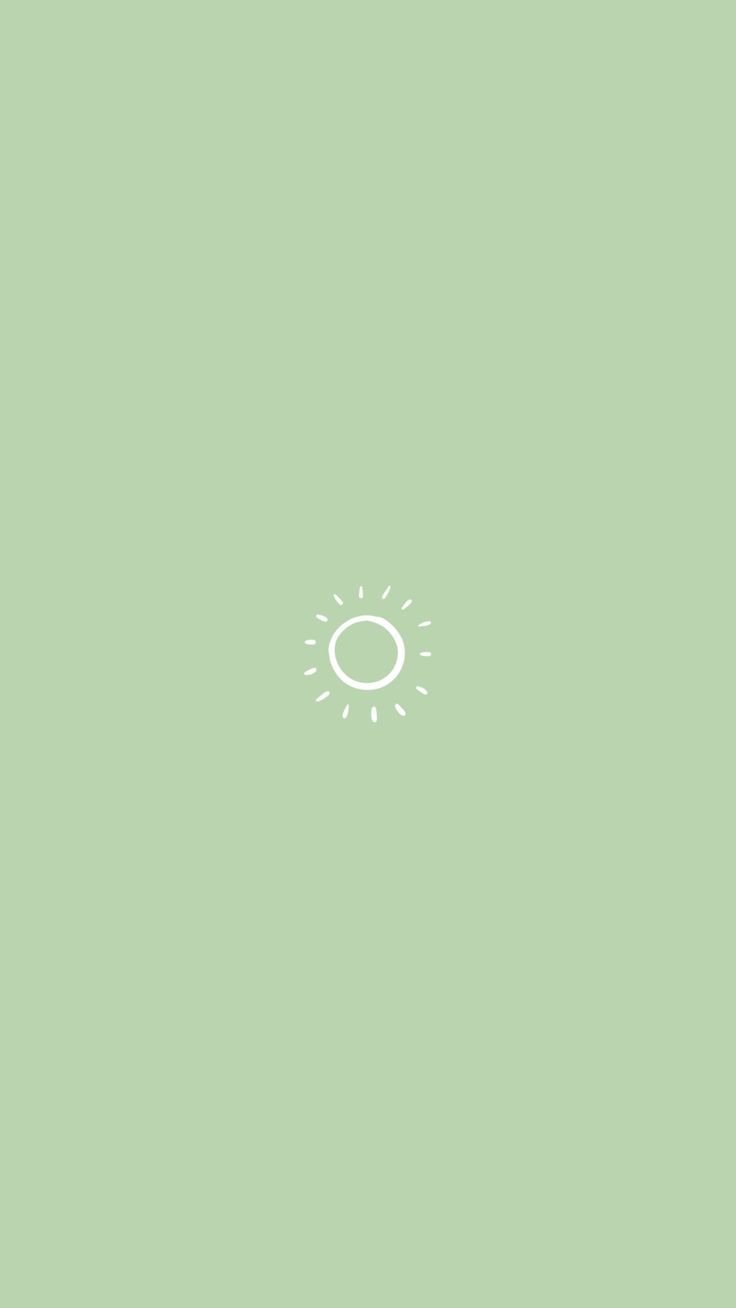 A sun logo on green background - Pastel minimalist