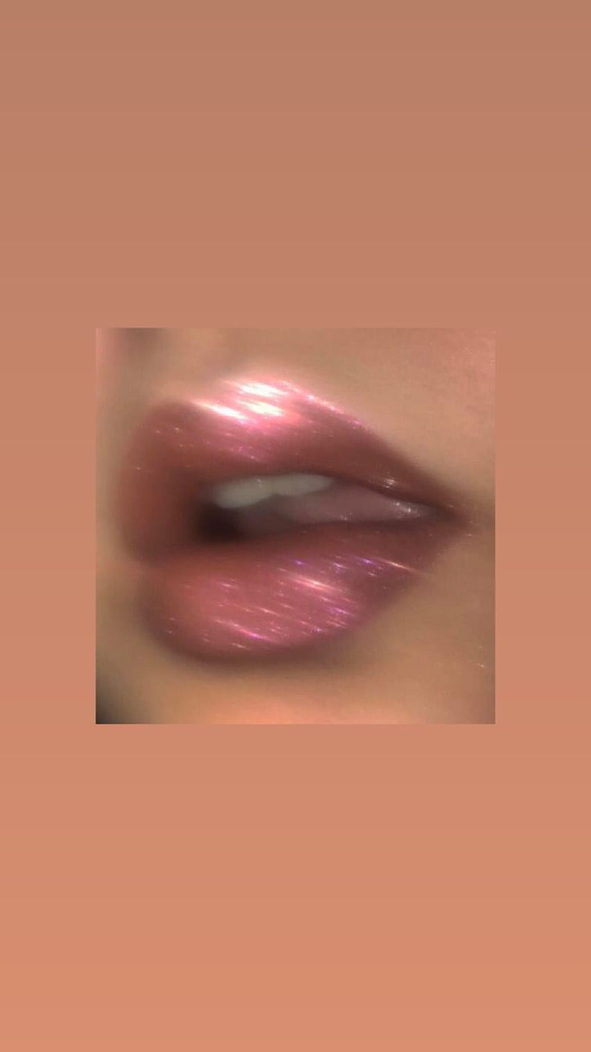 aesthetic lips HD wallpaper