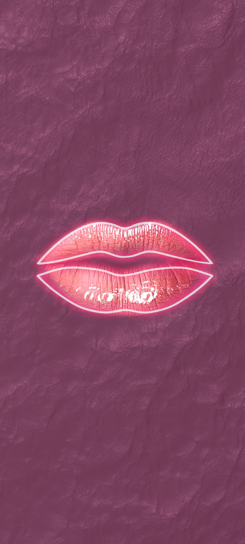 A close up of the lips in pink - Lips