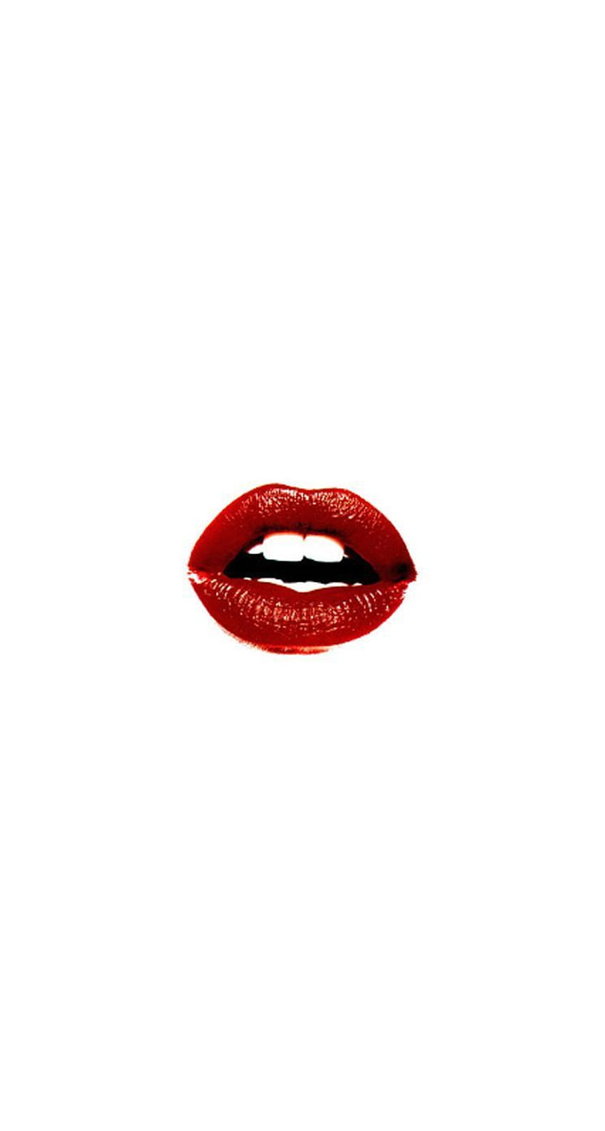 Red lips on a white background - Lips