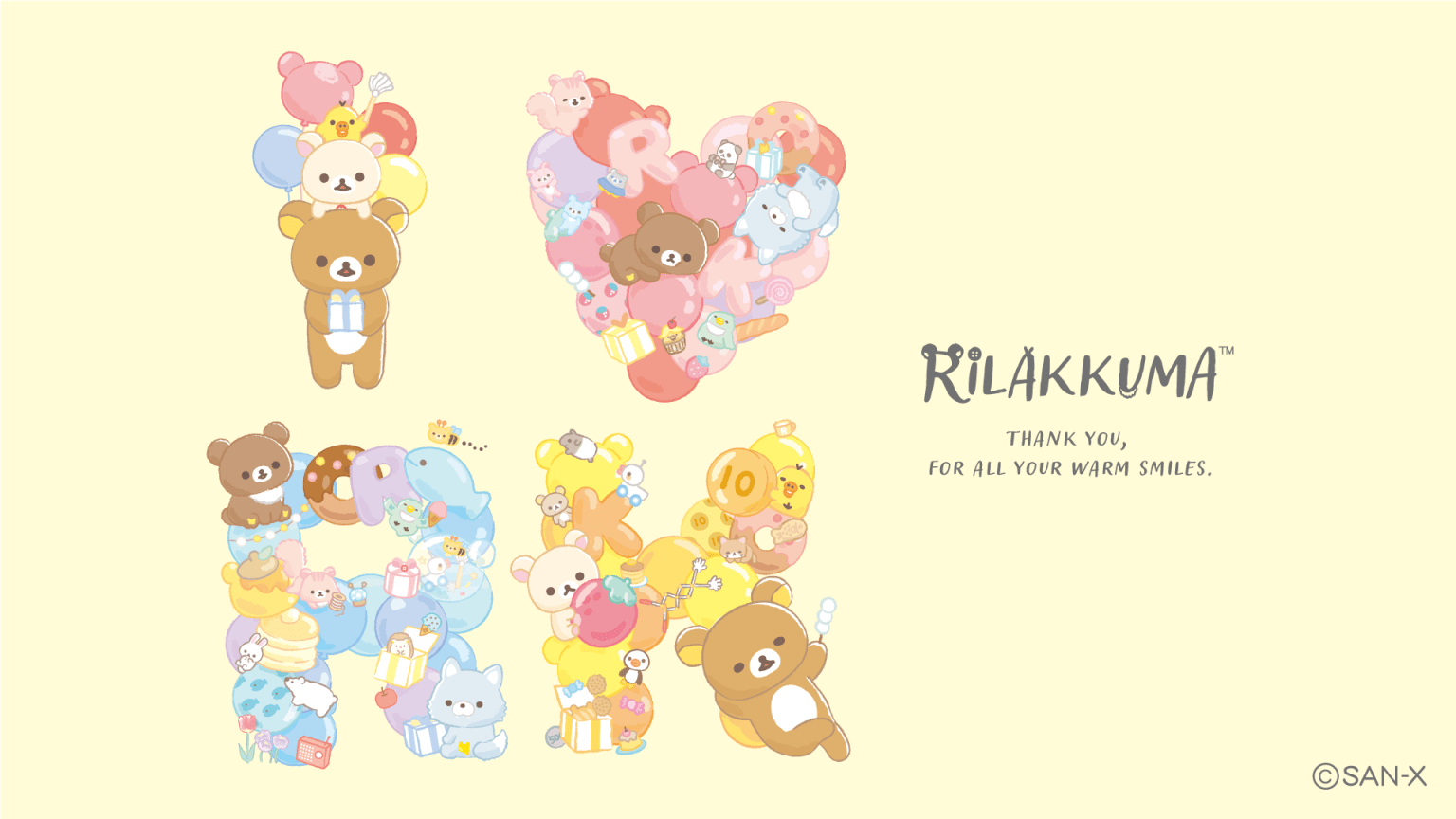 Rilakkuma Thank You For Smiles Wallpaper for Desktop & Mobile