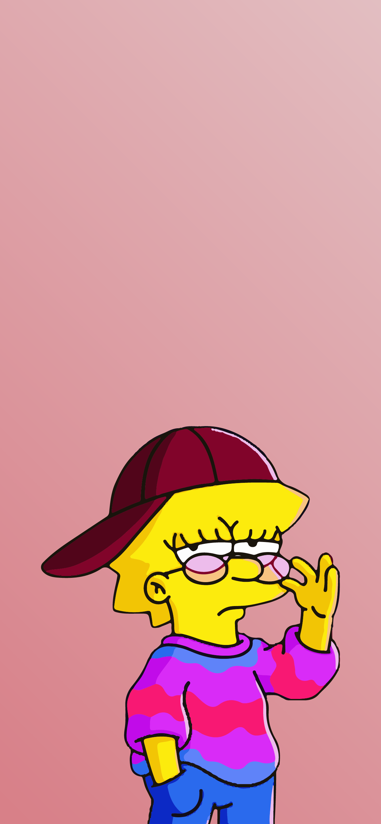 A remake of a famous wallpaper. Simpson wallpaper iphone, Mood wallpaper, Cartoon wallpaper iphone