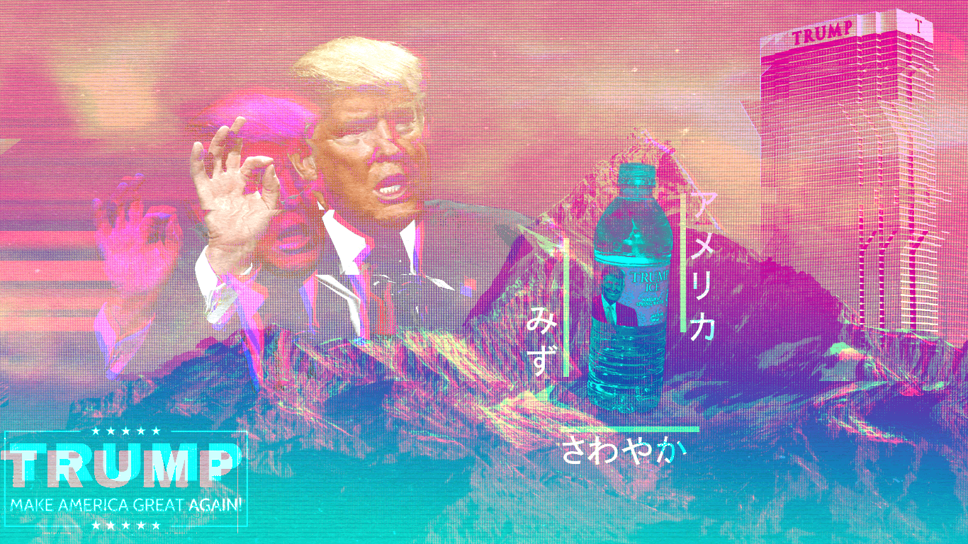 I was searching for a new wallpaper and I found Aesthetic Trump