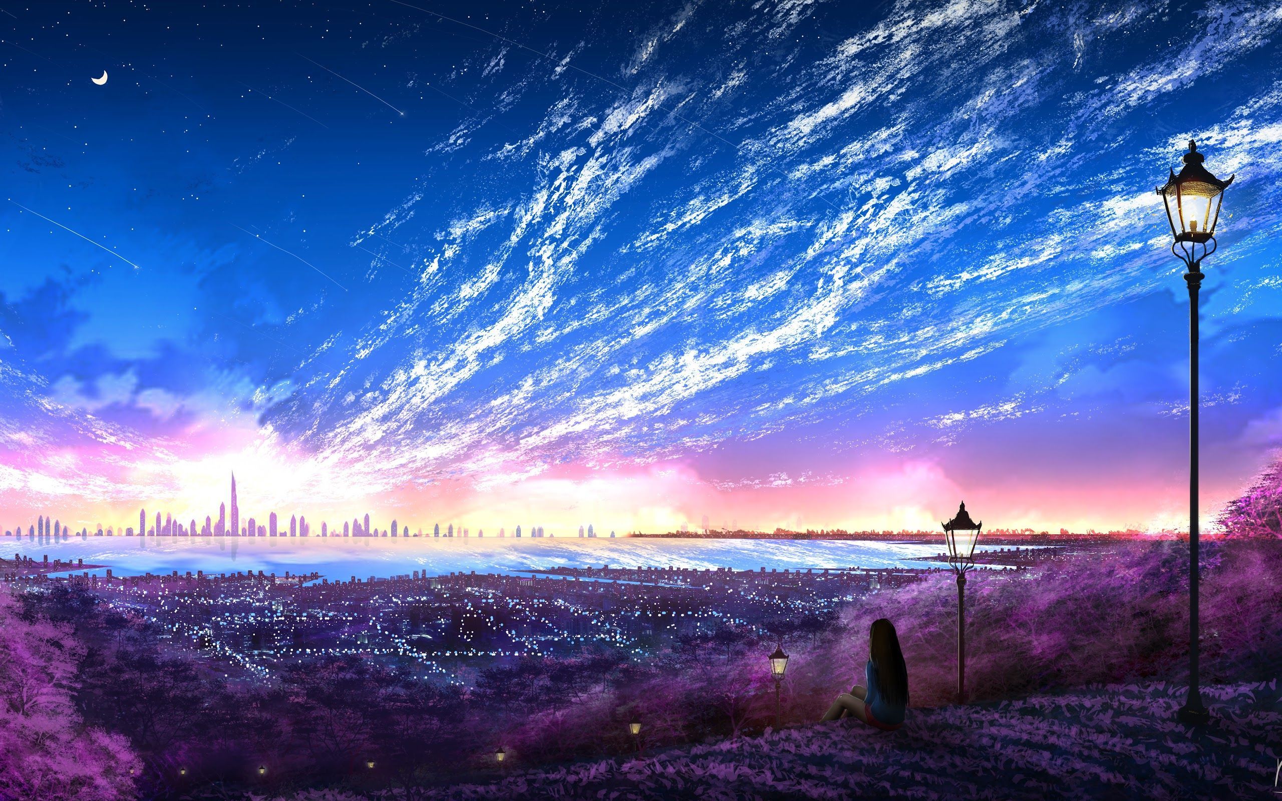 SKY CITY ANIME 2560 X 1600 wallpaper. Scenery wallpaper, Anime scenery wallpaper, HD anime wallpaper
